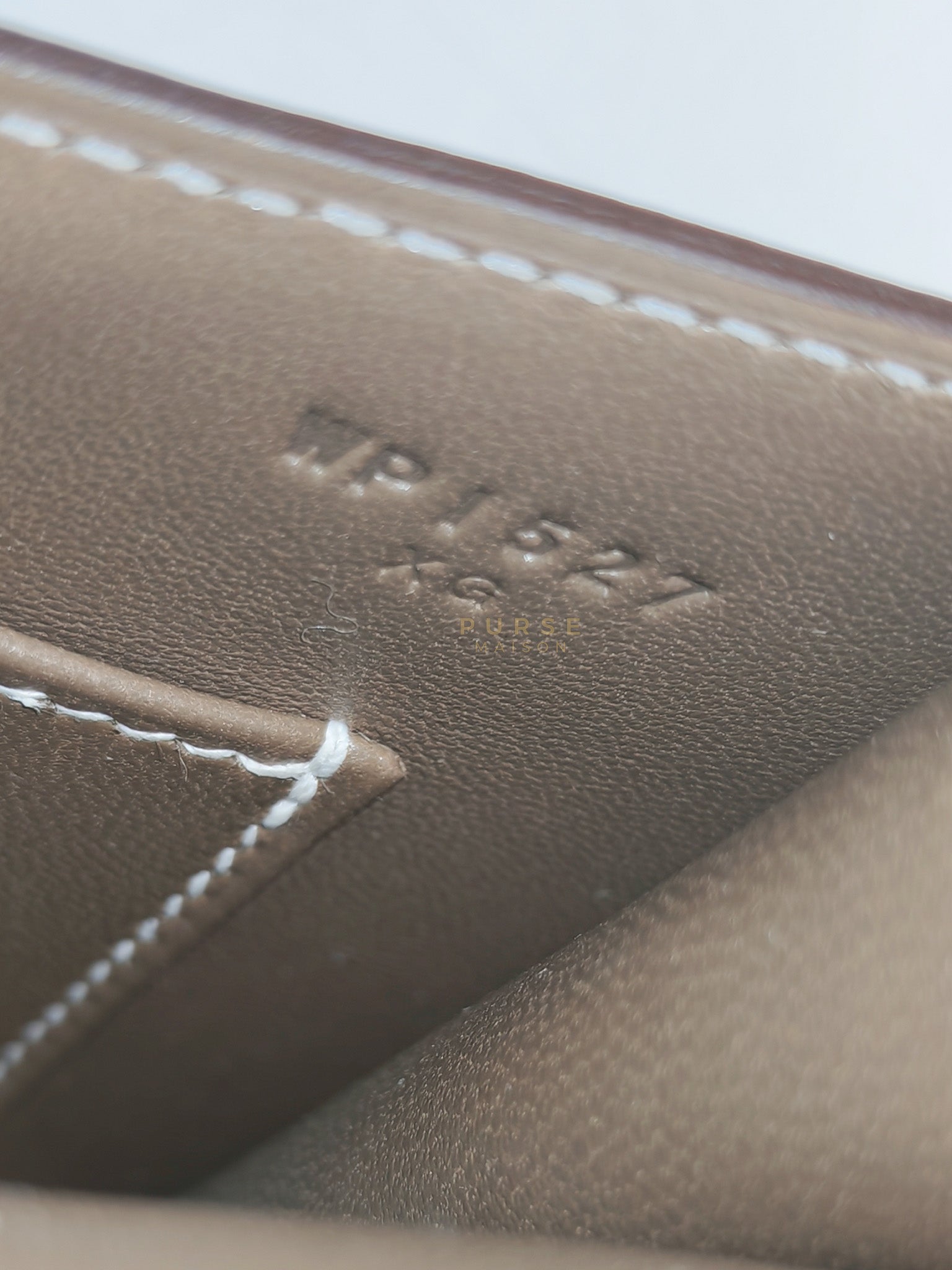 Constance Elan Etoupe In Epsom Leather and Gold Hardware Stamp W (2024) | Purse Maison Luxury Bags Shop