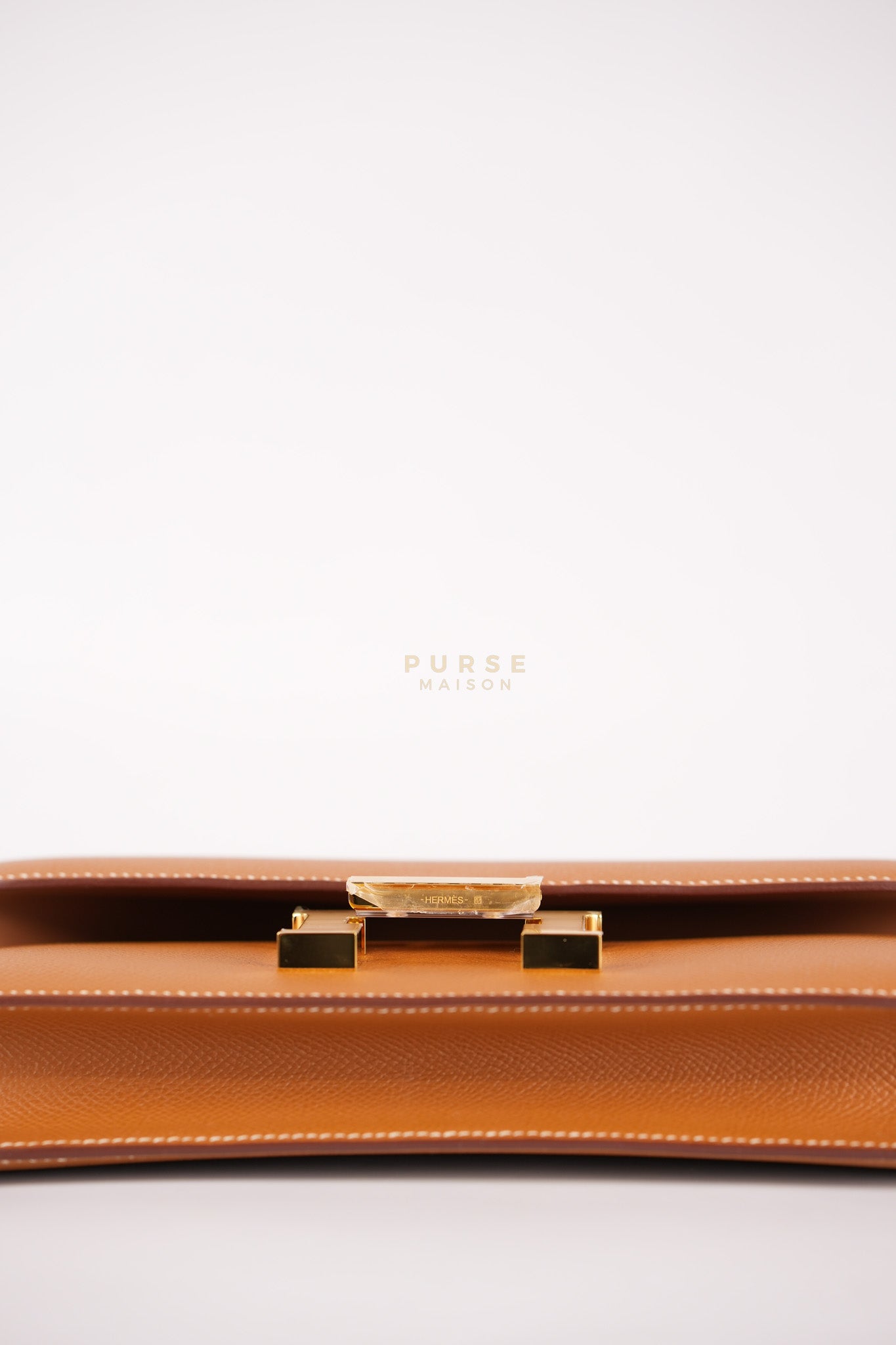 Constance Elan Gold Epsom Leather Gold Hardware Stamp W(2024) | Purse Maison Luxury Bags Shop