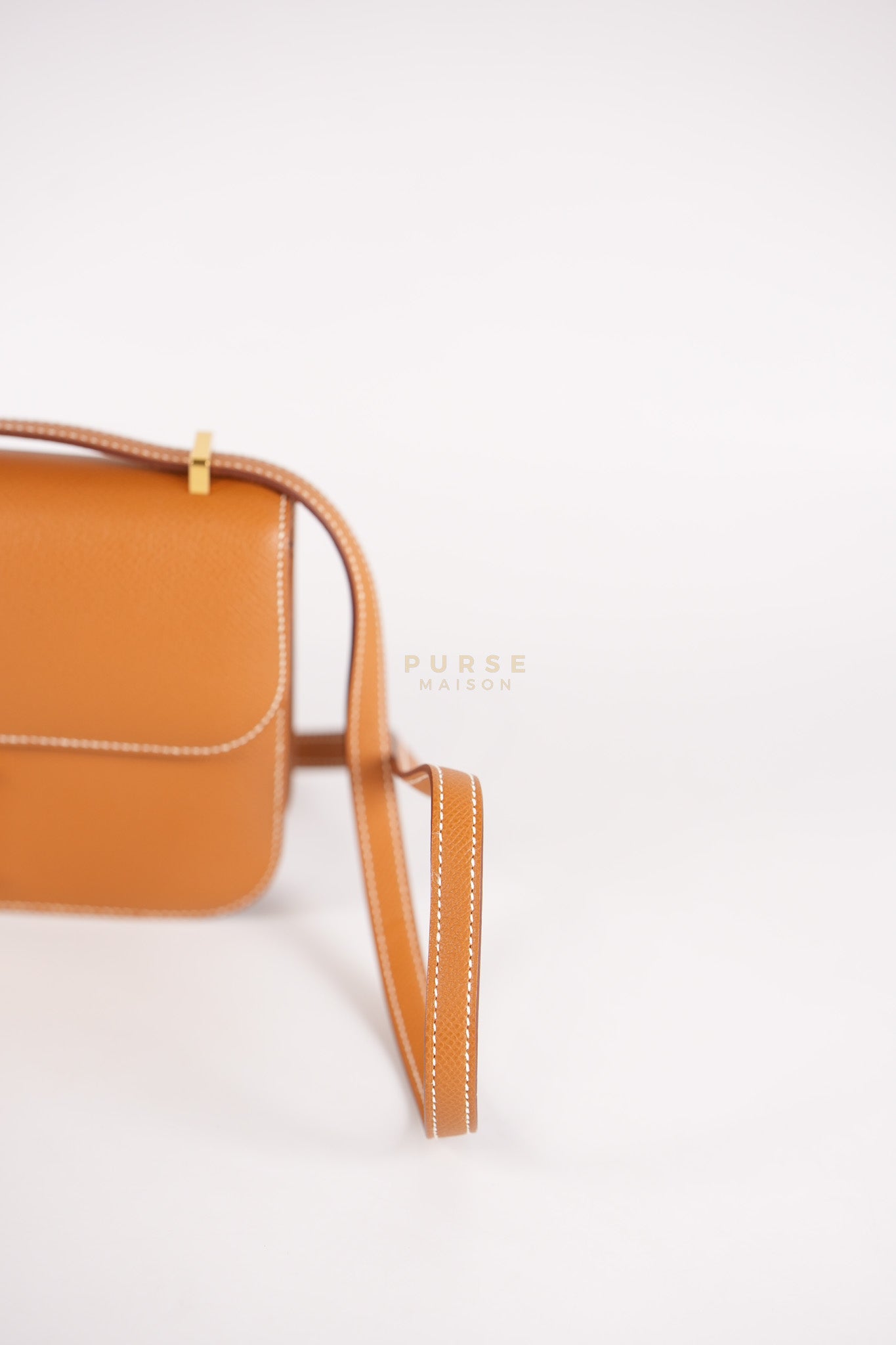 Constance Elan Gold Epsom Leather Gold Hardware Stamp W(2024) | Purse Maison Luxury Bags Shop