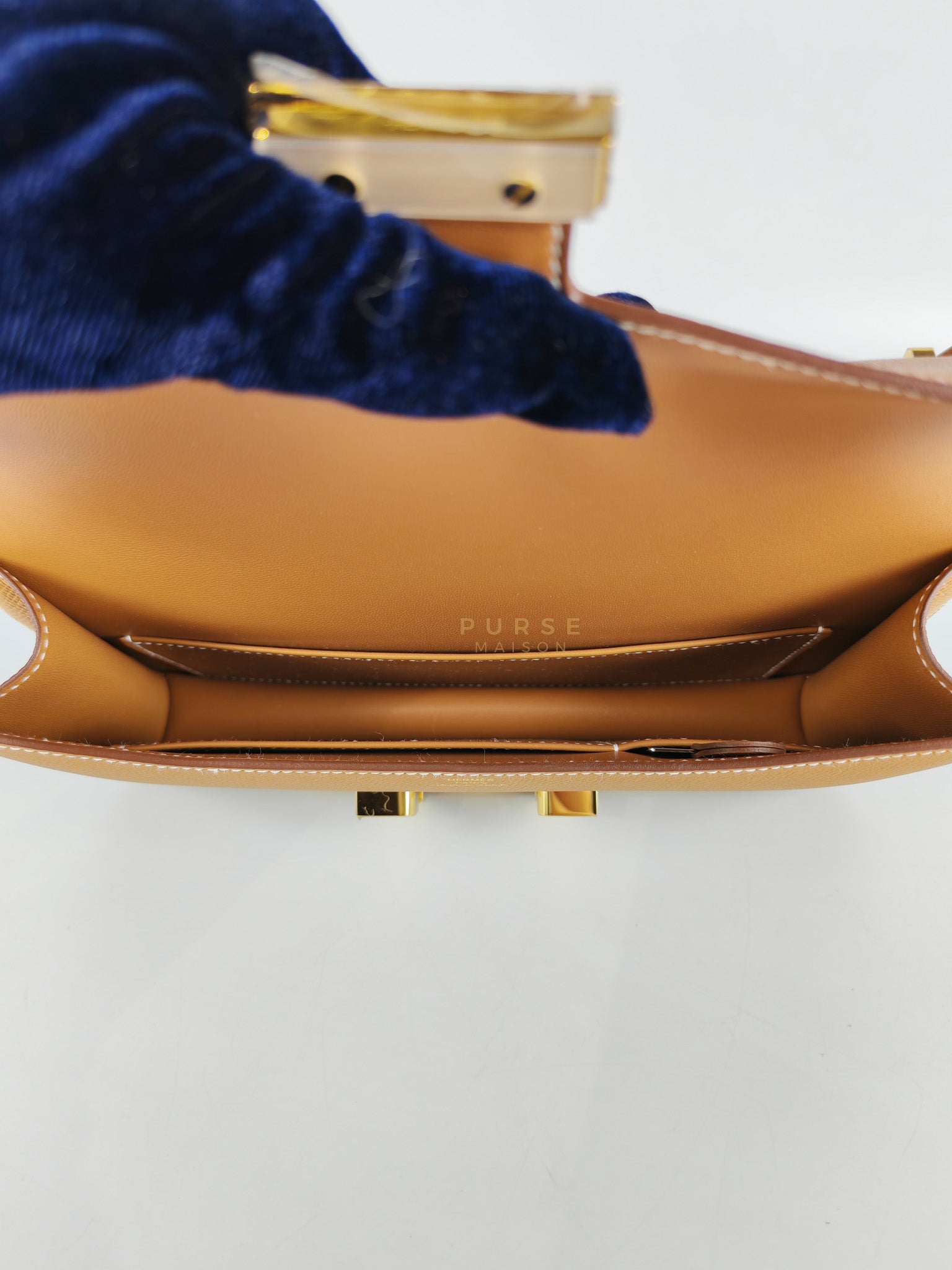 Constance Elan Gold Epsom Leather Gold Hardware Stamp W(2024) | Purse Maison Luxury Bags Shop