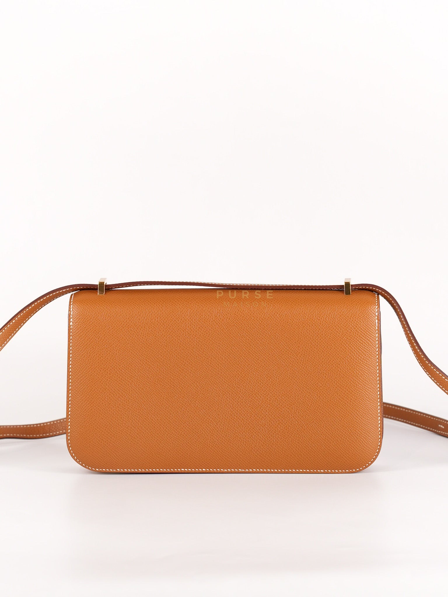 Constance Elan Gold Epsom Leather Gold Hardware Stamp W(2024) | Purse Maison Luxury Bags Shop