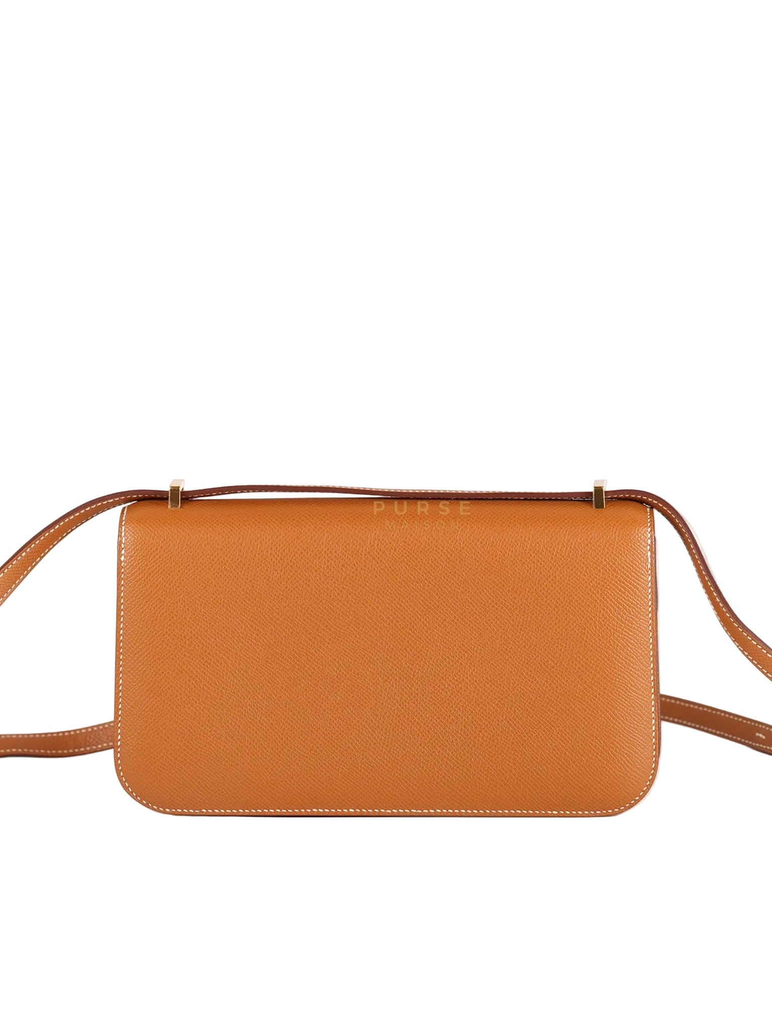 Constance Elan Gold Epsom Leather Gold Hardware Stamp W(2024) | Purse Maison Luxury Bags Shop
