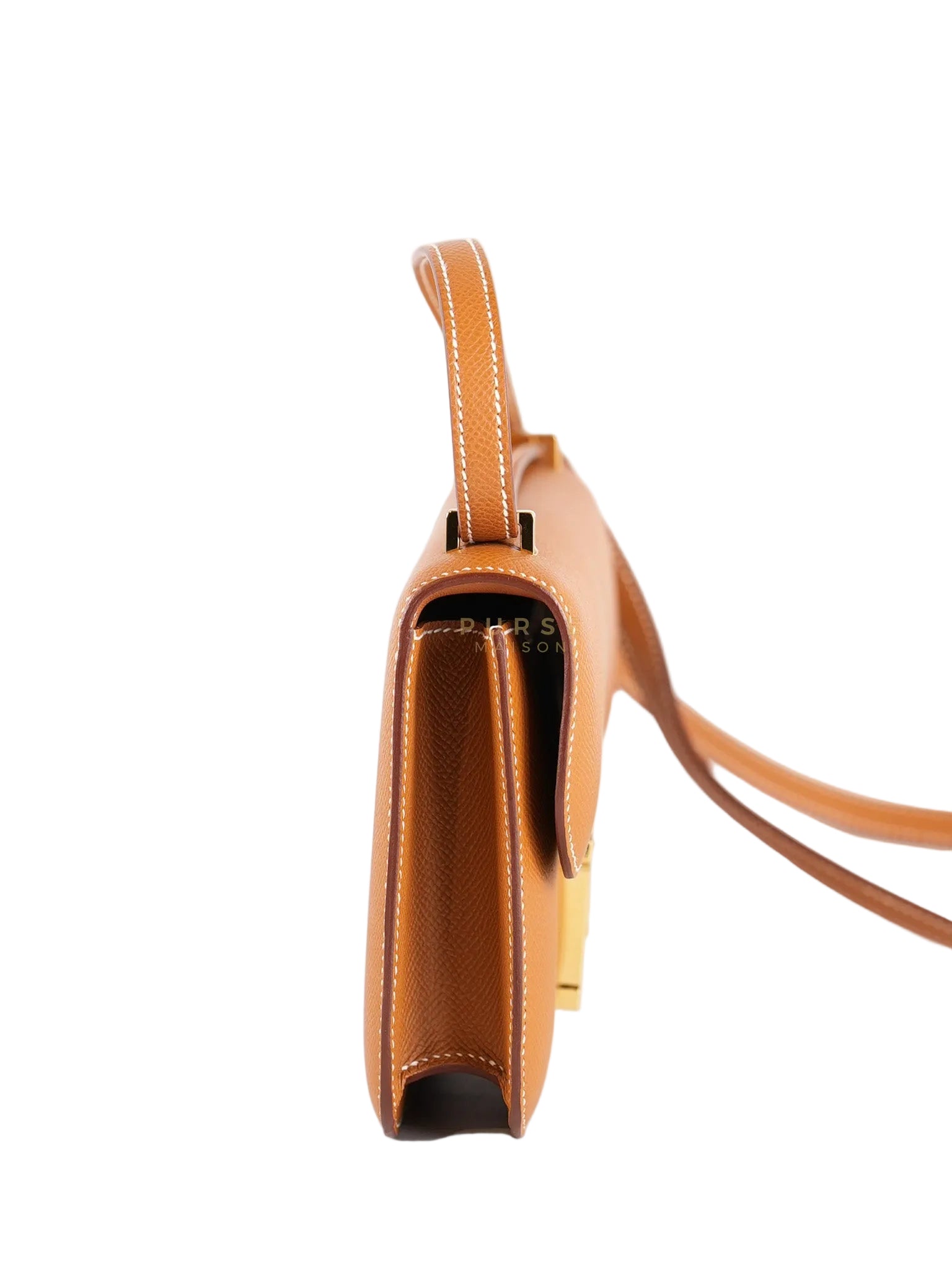 Constance Elan Gold Epsom Leather Gold Hardware Stamp W(2024) | Purse Maison Luxury Bags Shop