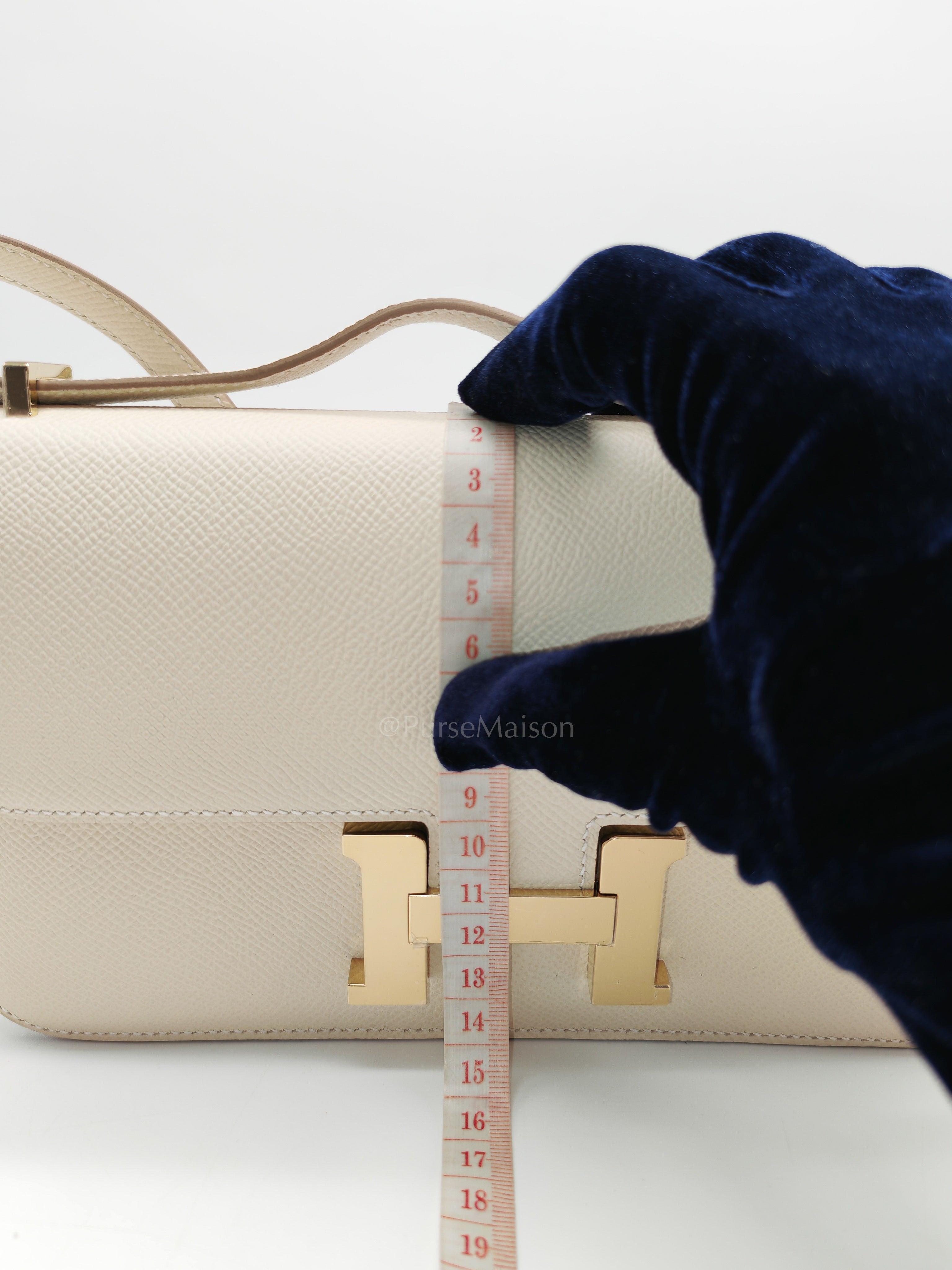 Constance Elan in Craie Epsom Leather and Permabrass Hardware Stamp G(2026) | Purse Maison Luxury Bags Shop