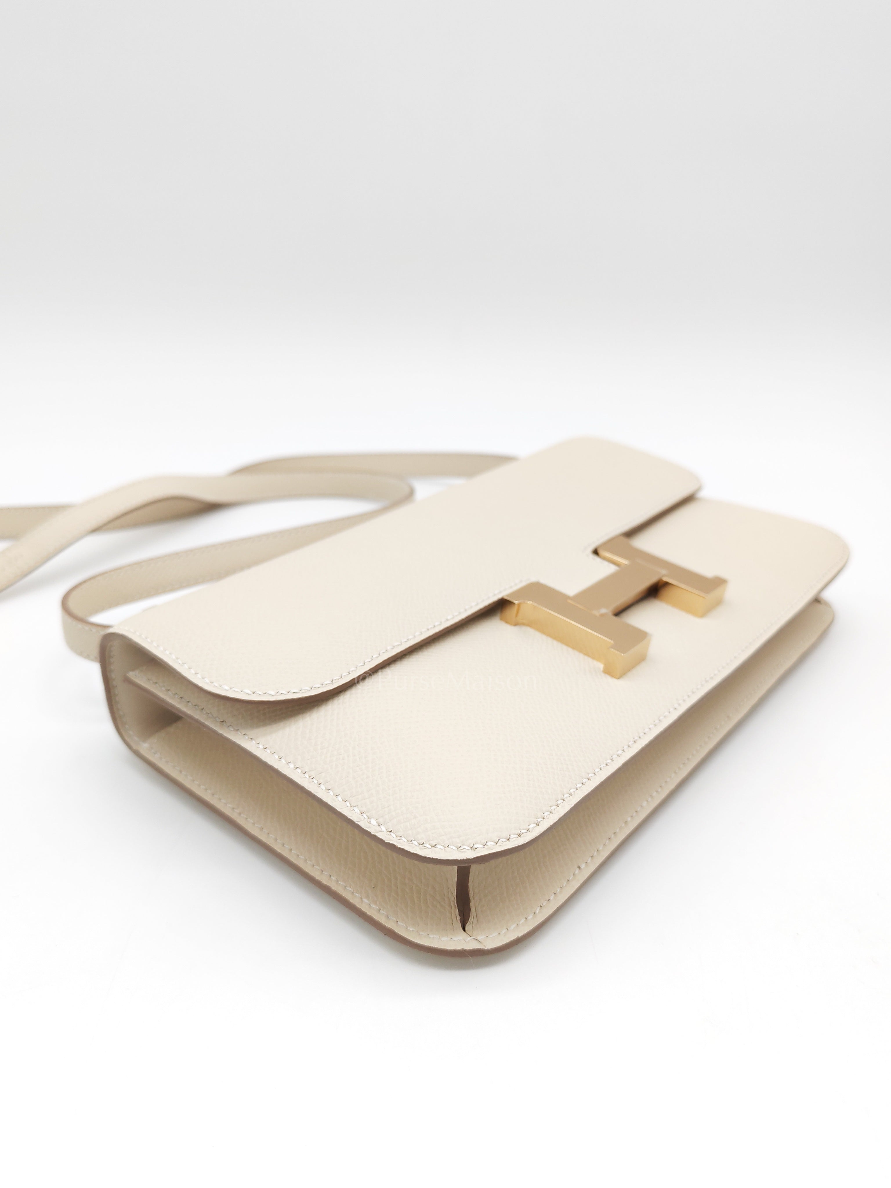Constance Elan in Craie Epsom Leather and Permabrass Hardware Stamp G(2026) | Purse Maison Luxury Bags Shop