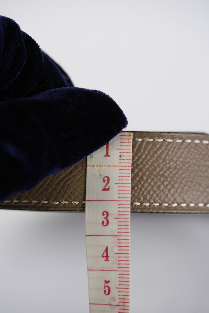 Constance Reversible Belt in Etoupe/Black Epsom Leather and Gold Hardware Stamp D (2019) Size 70cm | Purse Maison Luxury Bags Shop