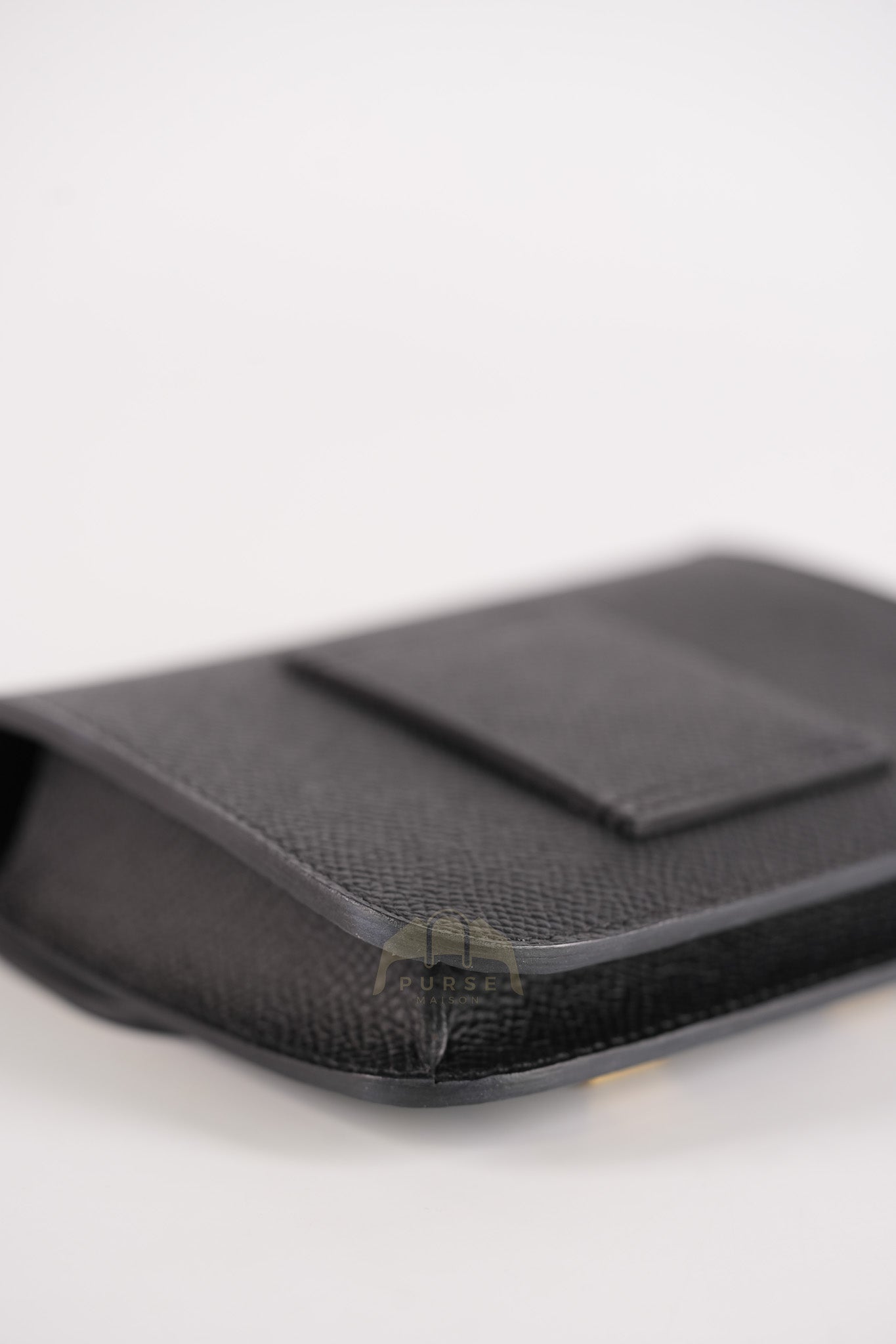 Constance Slim Black in Epsom Leather & Gold Hardware Stamp W (2024) | Purse Maison Luxury Bags Shop