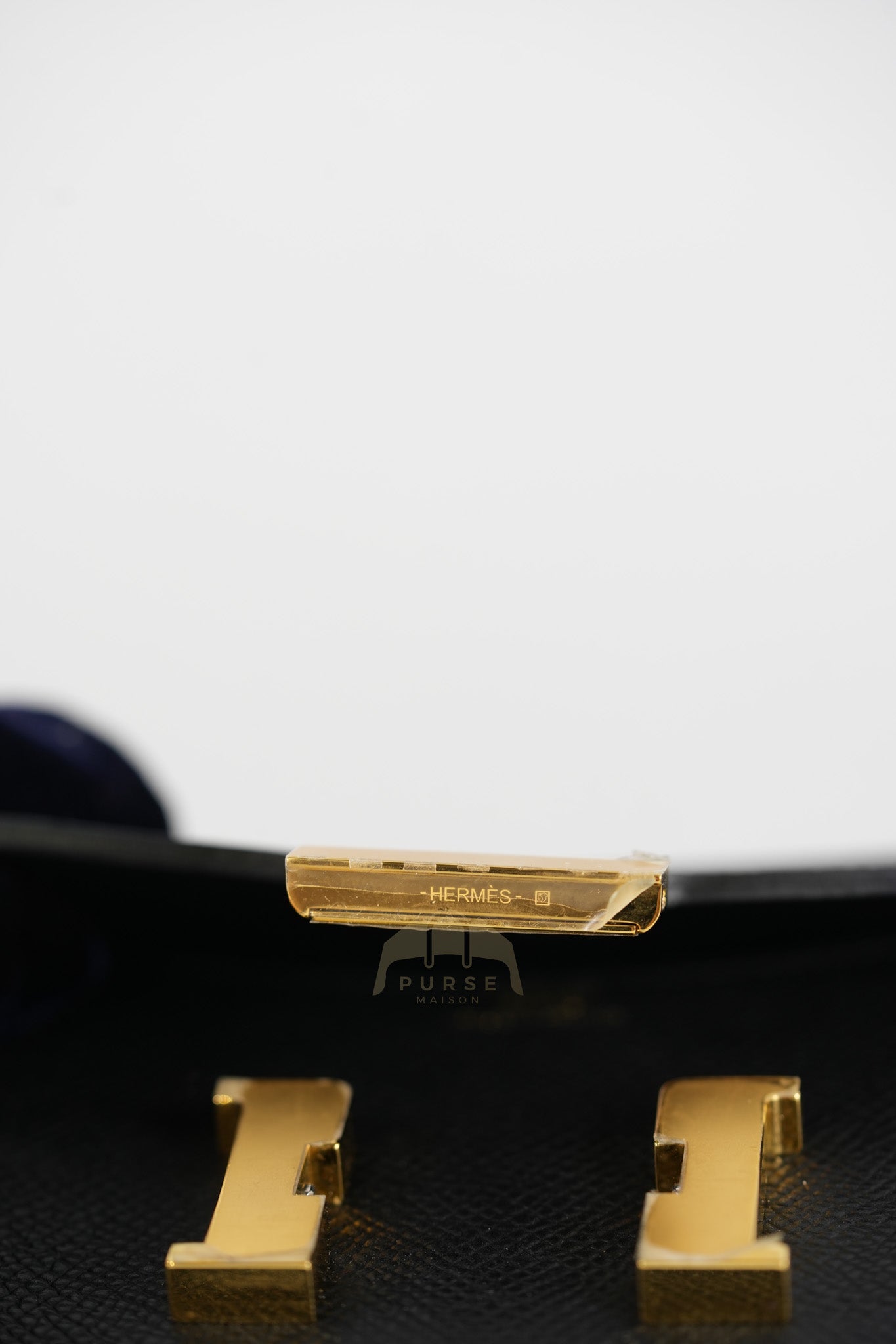 Constance Slim Black in Epsom Leather & Gold Hardware Stamp W (2024) | Purse Maison Luxury Bags Shop