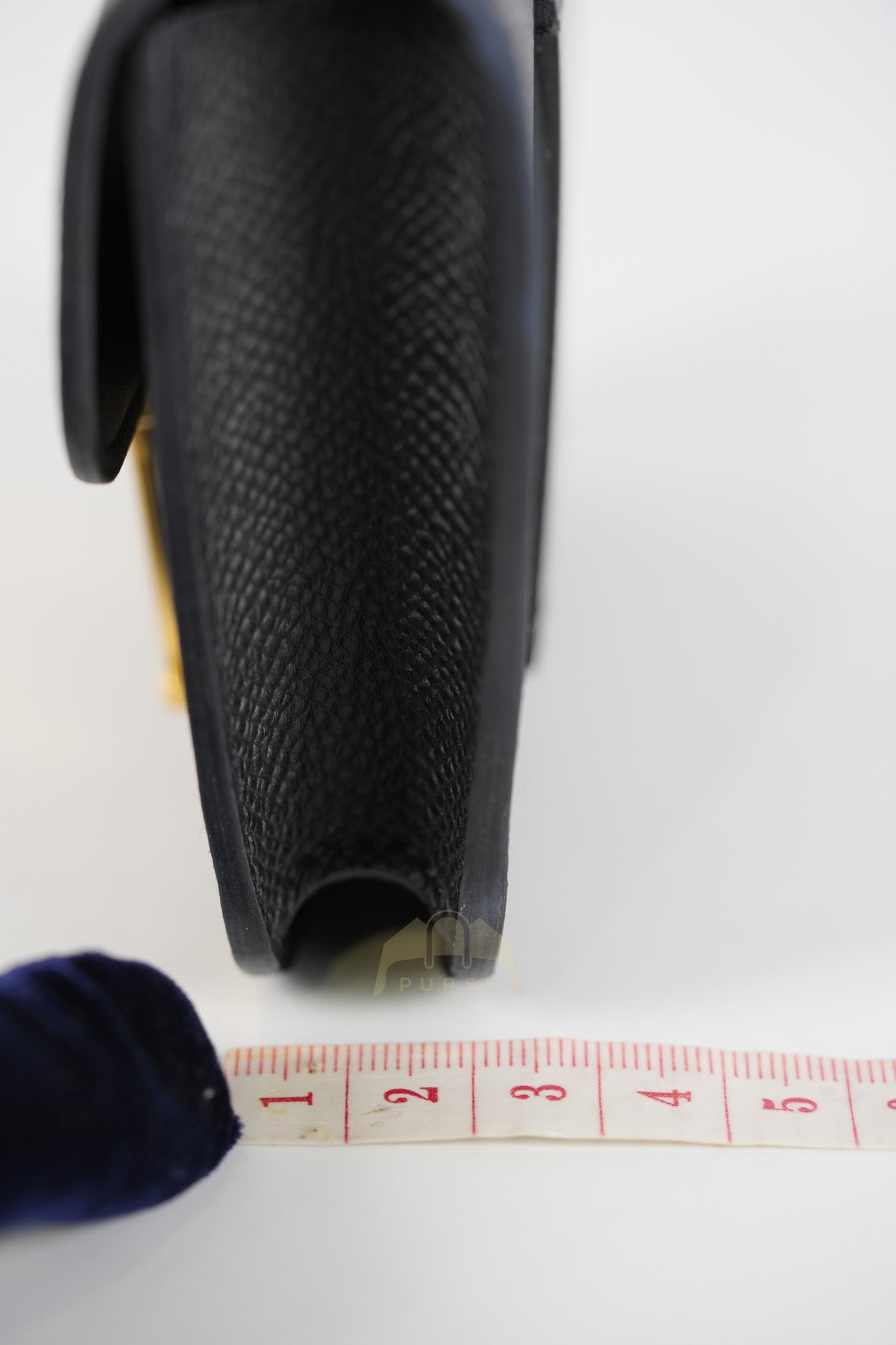 Constance Slim Black in Epsom Leather & Gold Hardware Stamp W (2024) | Purse Maison Luxury Bags Shop