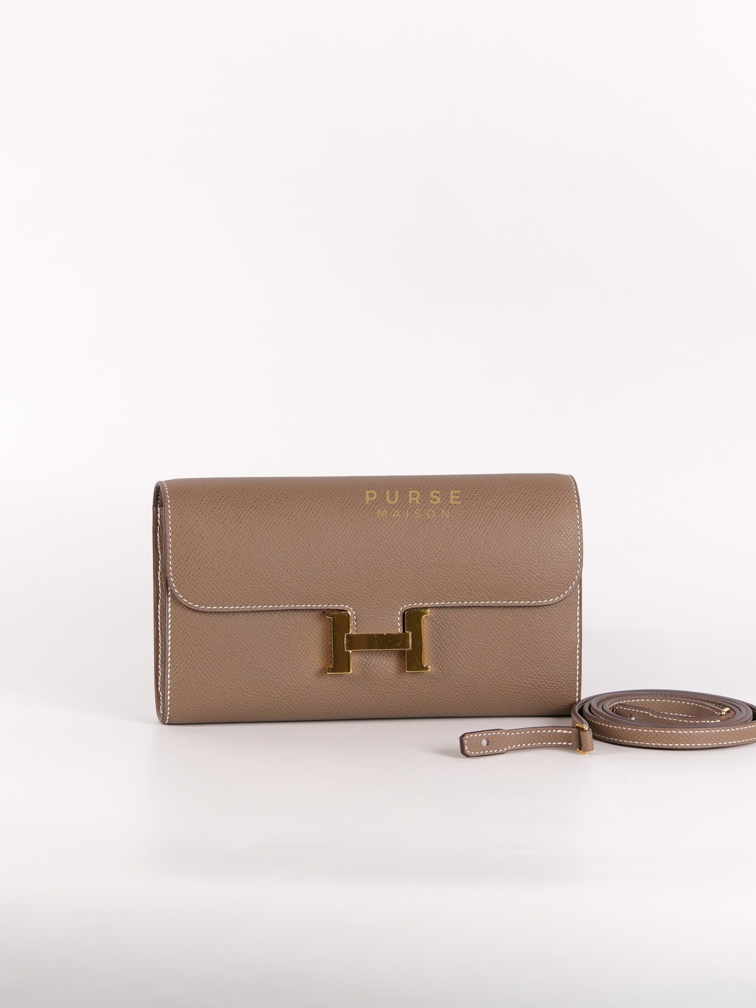 Constance To Go Etoupe Epsom Leather Gold Hardware Stamp B(2023) | Purse Maison Luxury Bags Shop