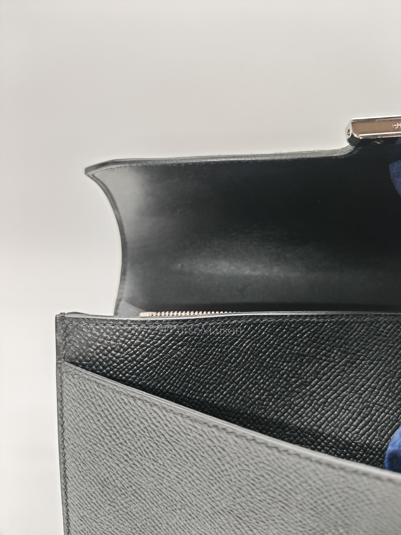 Constance To Go in Black Epsom Leather and Palladium Hardware Stamp A (2017) | Purse Maison Luxury Bags Shop
