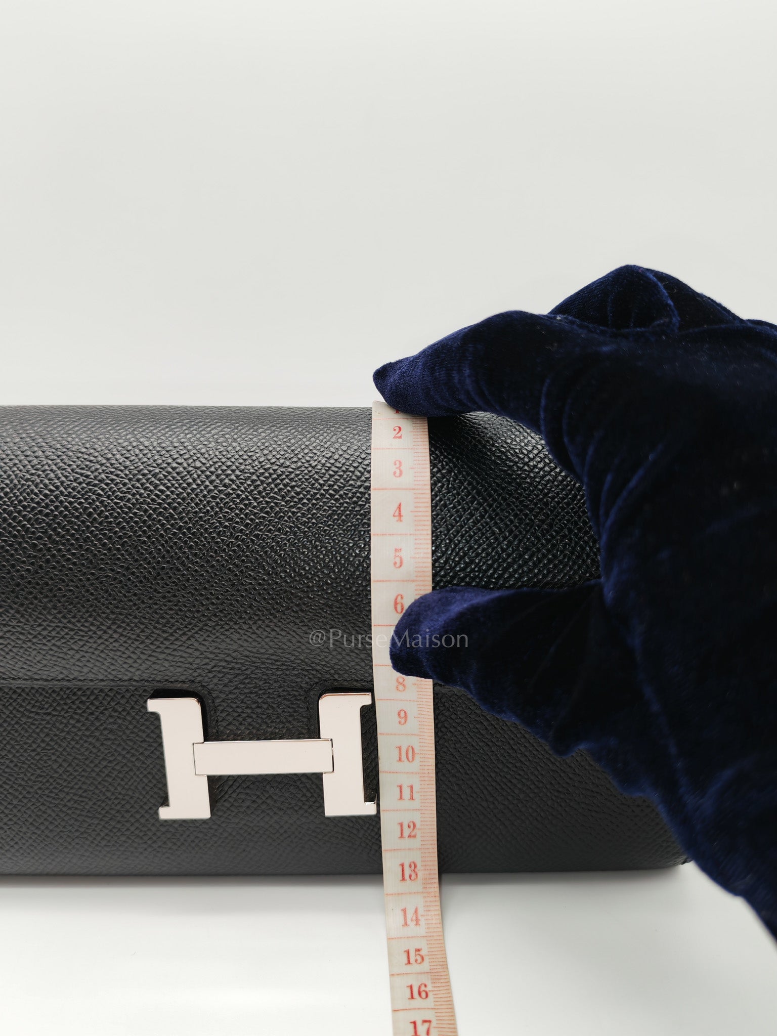 Constance To Go in Black Epsom Leather and Palladium Hardware Stamp A (2017) | Purse Maison Luxury Bags Shop