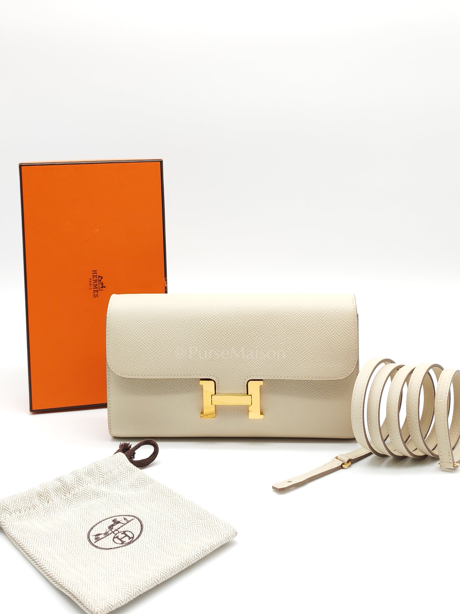 Constance To Go in Crai Epsom Leather and Gold Hardware Stamp U (2022) | Purse Maison Luxury Bags Shop