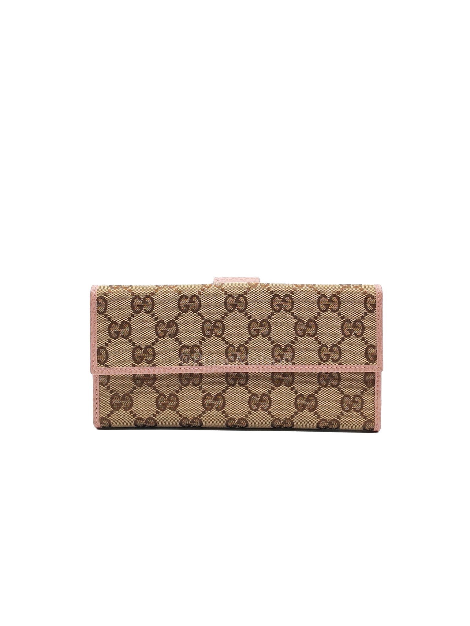 Continental Long Wallet in GG Supreme Beige/Pink | Purse Maison Luxury Bags Shop