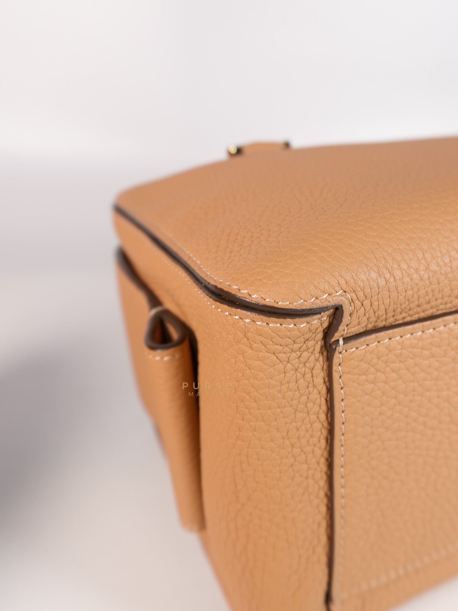 Cool Box Handbag Medium in Light Beige Leather | Purse Maison Luxury Bags Shop