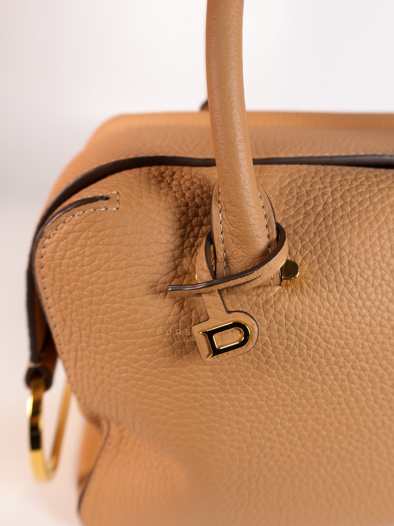 Cool Box Handbag Medium in Light Beige Leather | Purse Maison Luxury Bags Shop