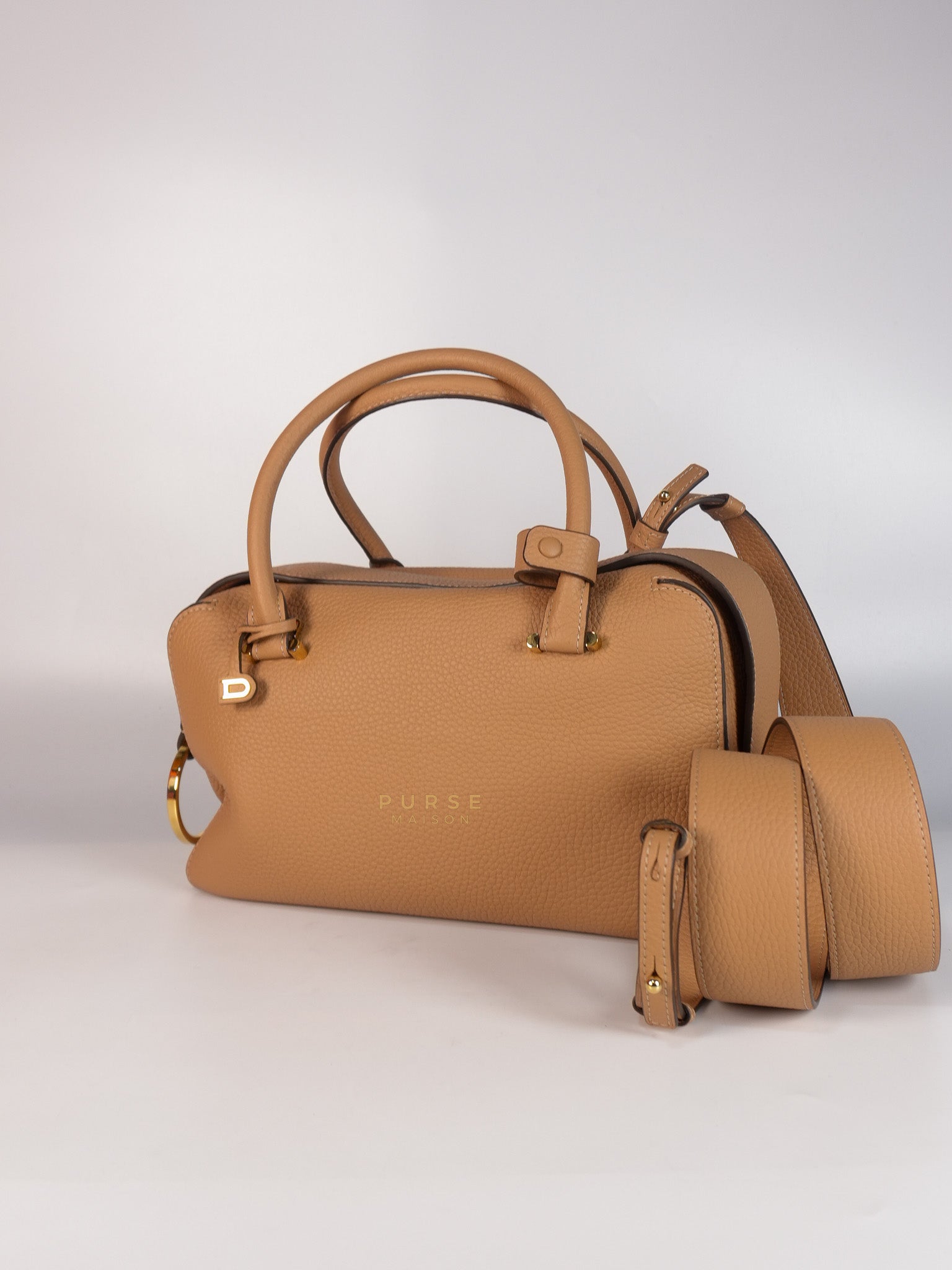 Cool Box Handbag Medium in Light Beige Leather | Purse Maison Luxury Bags Shop