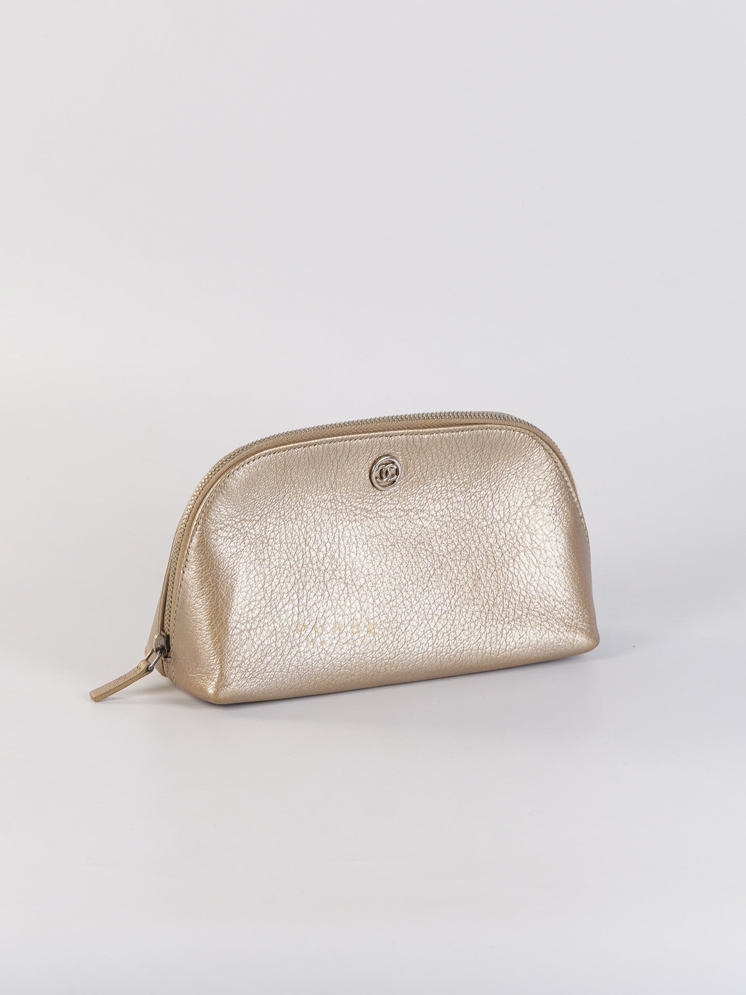 Cosmetic Case Metallic Goatskin Leather and Silver Hardware Series 11 | Purse Maison Luxury Bags Shop