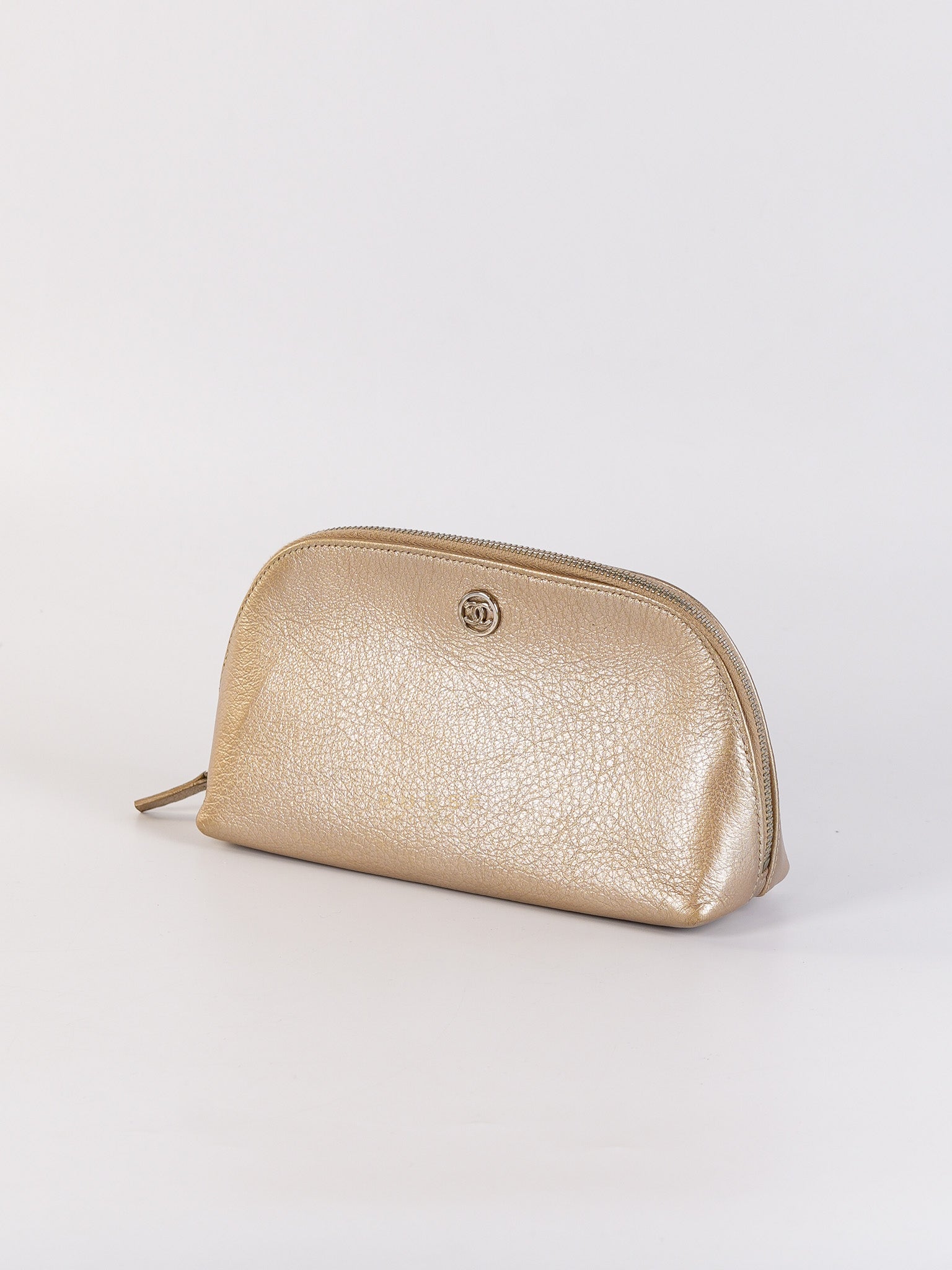 Cosmetic Case Metallic Goatskin Leather and Silver Hardware Series 11 | Purse Maison Luxury Bags Shop