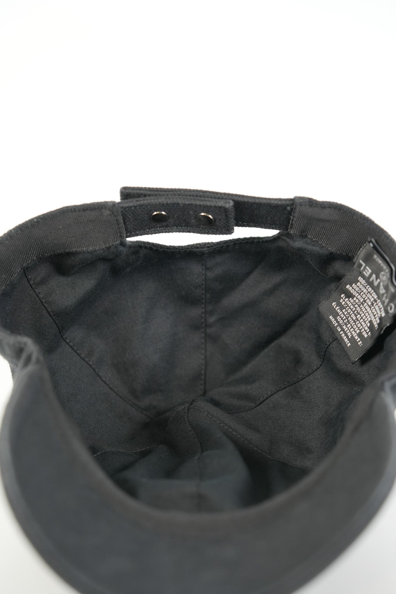 Cotton Baseball Cap in Black & CC Embosed Logo | Purse Maison Luxury Bags Shop