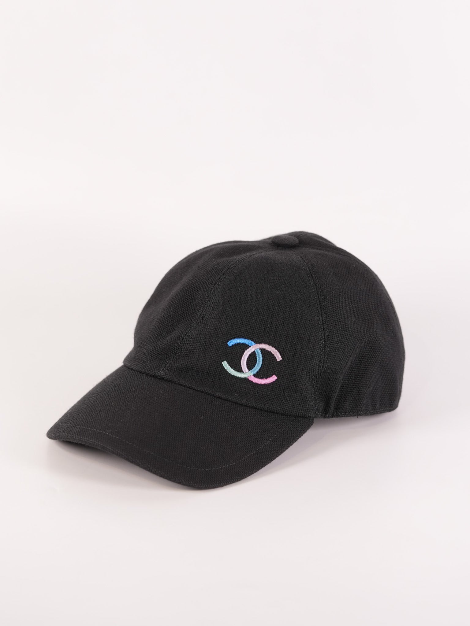 Cotton Baseball Cap in Black & CC Embosed Logo | Purse Maison Luxury Bags Shop