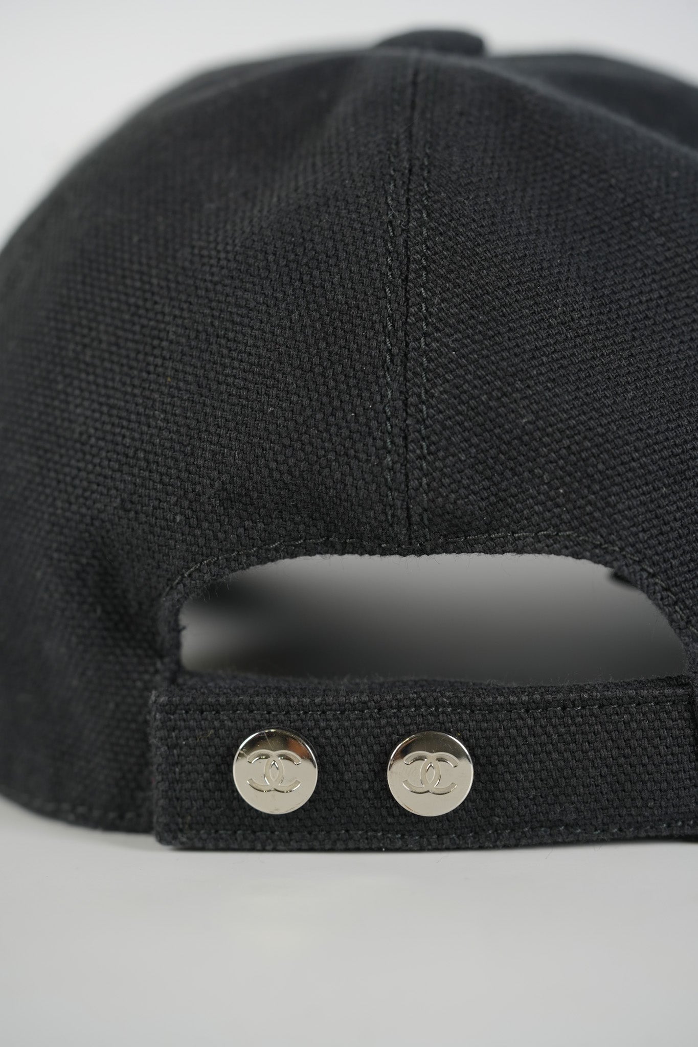 Cotton Baseball Cap in Black & CC Embosed Logo | Purse Maison Luxury Bags Shop