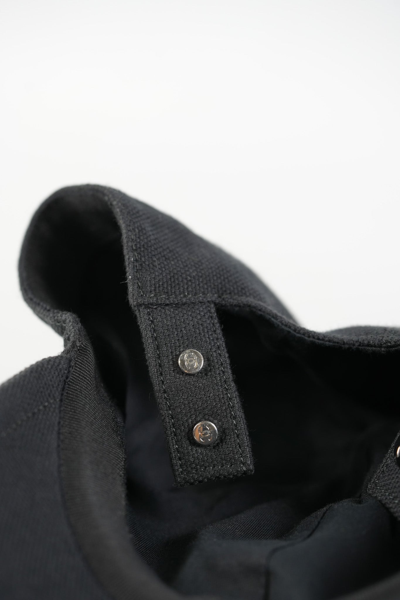 Cotton Baseball Cap in Black & CC Embosed Logo | Purse Maison Luxury Bags Shop