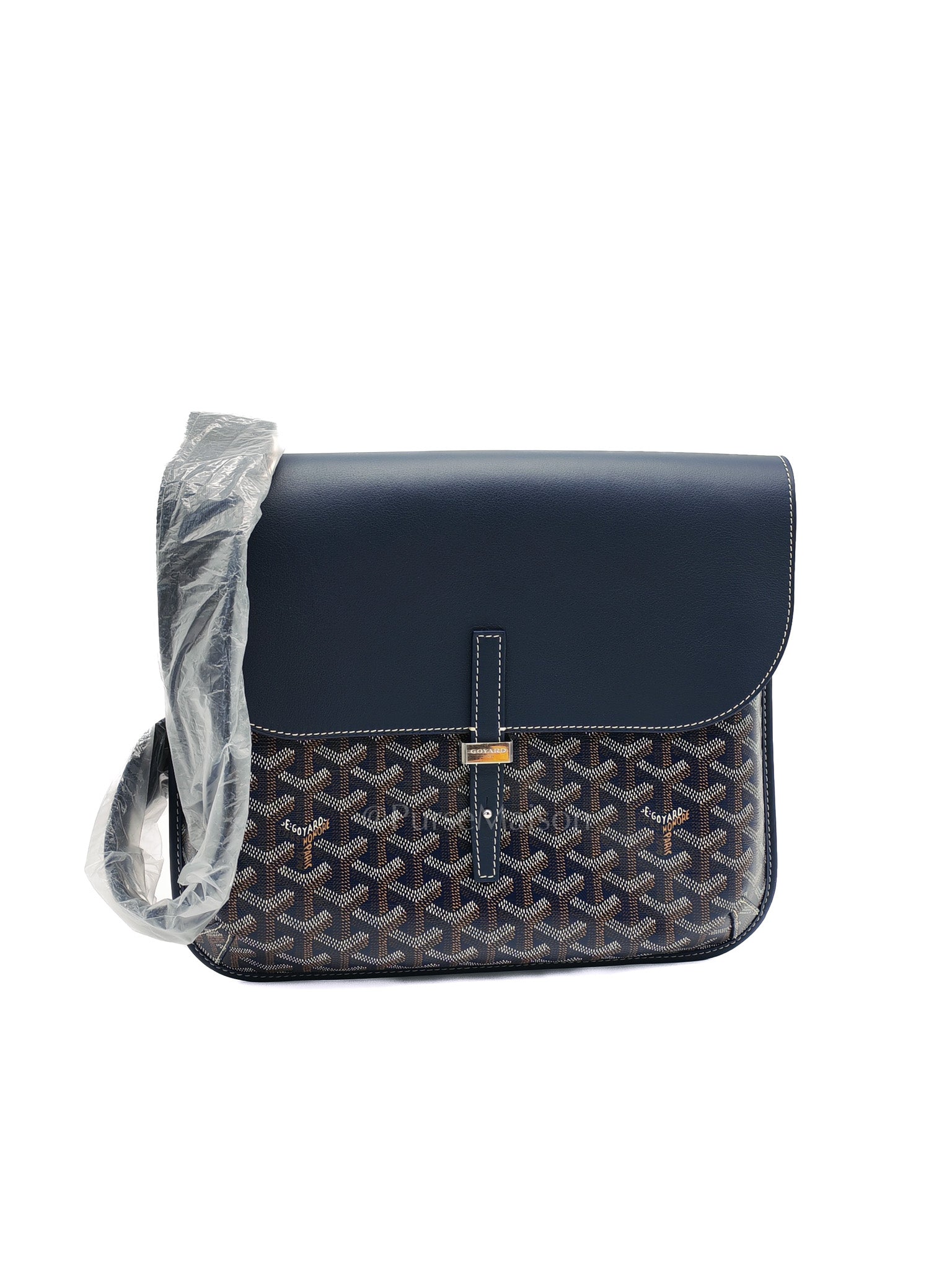 Coursier MM in Bleu Marine Goyardine Canvas Messenger Bag | Purse Maison Luxury Bags Shop