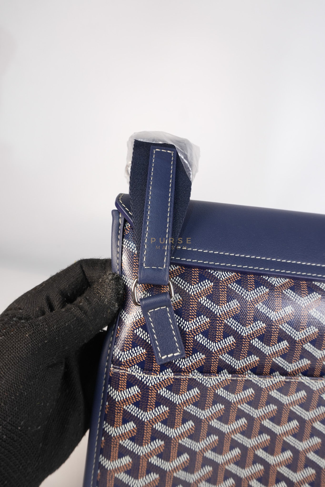 Coursier PM in Navy Blue | Purse Maison Luxury Bags Shop