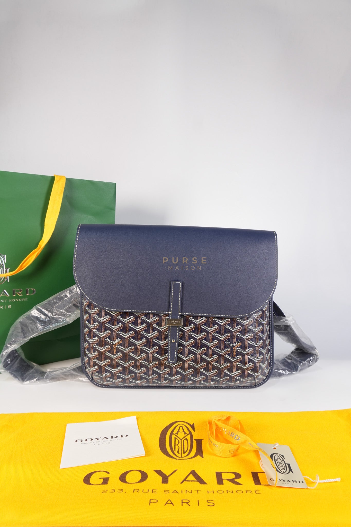 Coursier PM in Navy Blue | Purse Maison Luxury Bags Shop