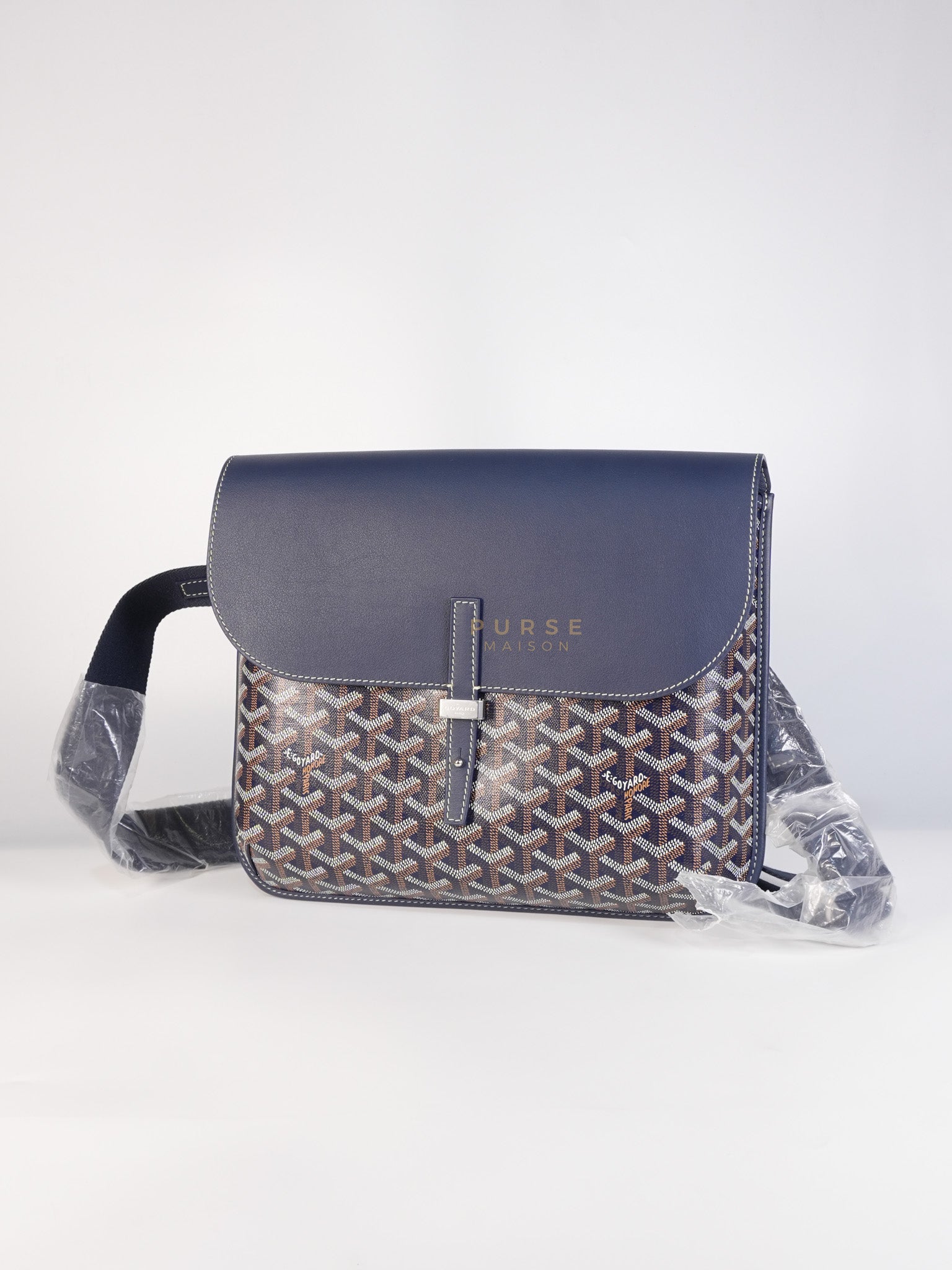 Coursier PM in Navy Blue | Purse Maison Luxury Bags Shop
