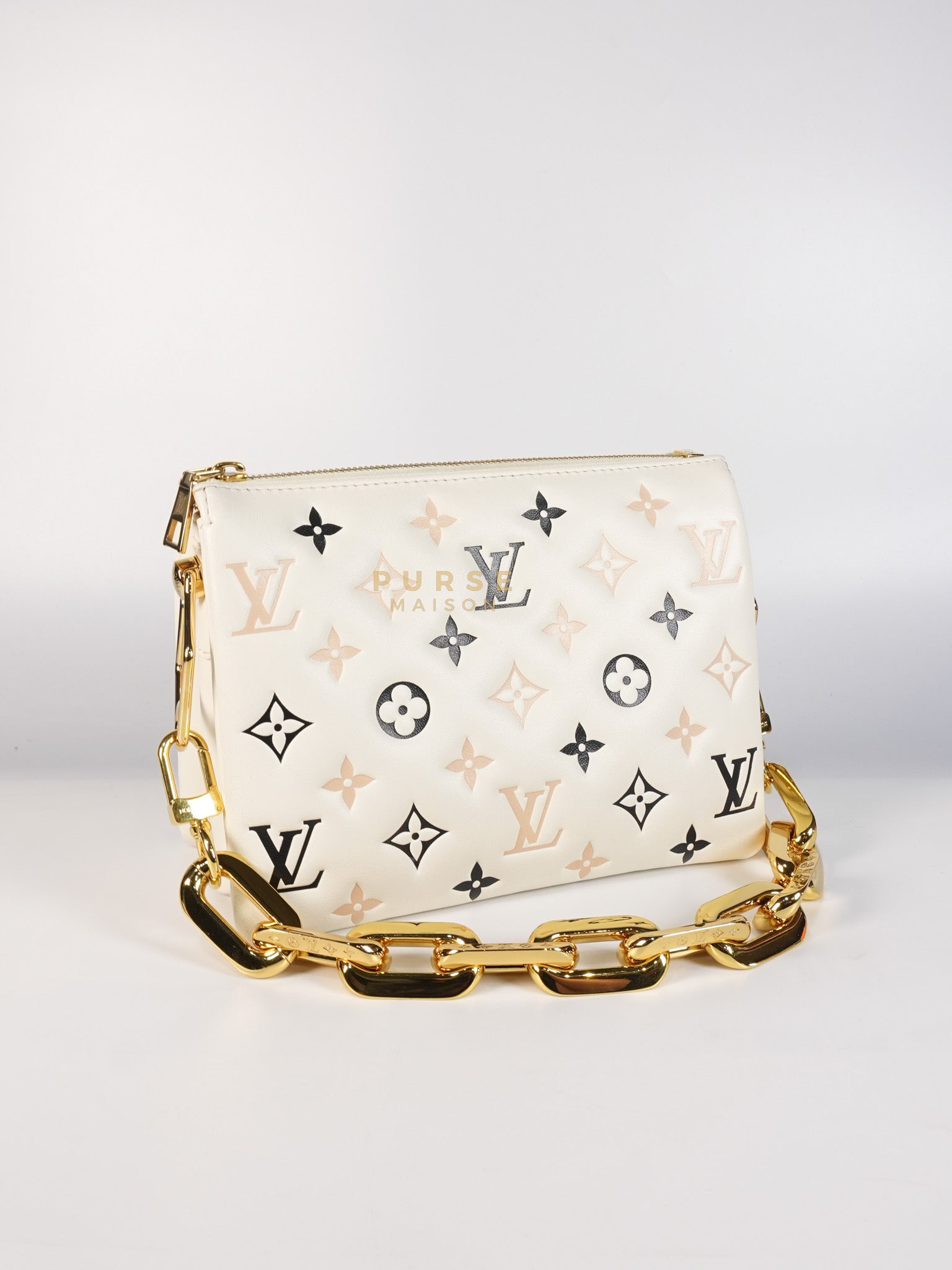 Coussin BB in Tricolor Embossed Monogram Calfskin Leather (Microchip) | Purse Maison Luxury Bags Shop