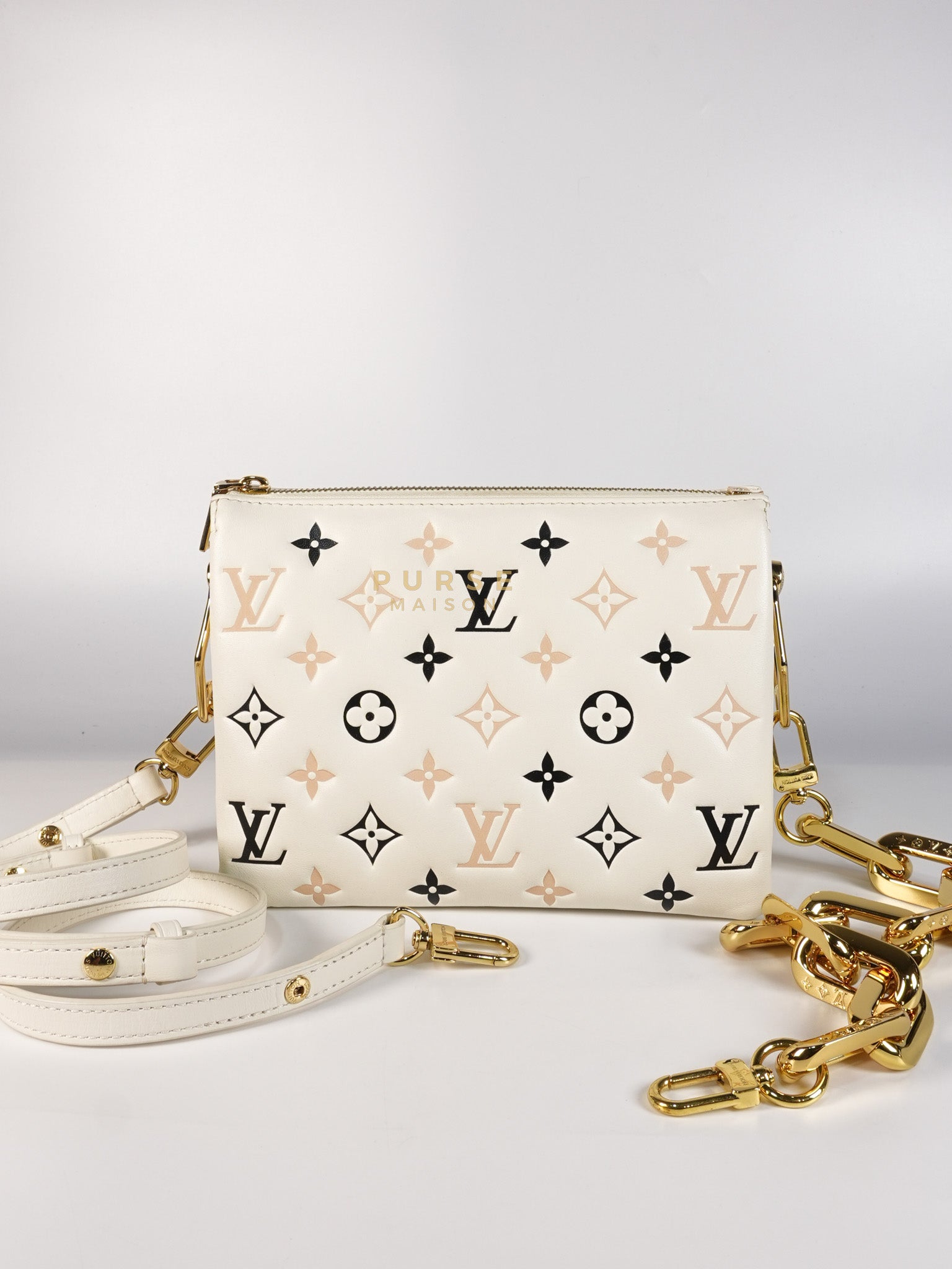 Coussin BB in Tricolor Embossed Monogram Calfskin Leather (Microchip) | Purse Maison Luxury Bags Shop