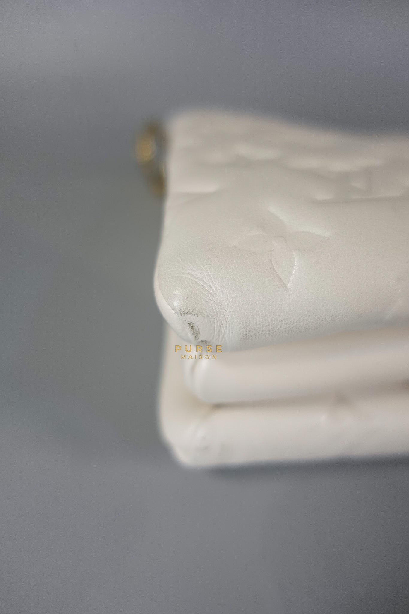 Gold Monogram Lamb Leather Pochette Coussin | Purse Maison Luxury Bags Shop