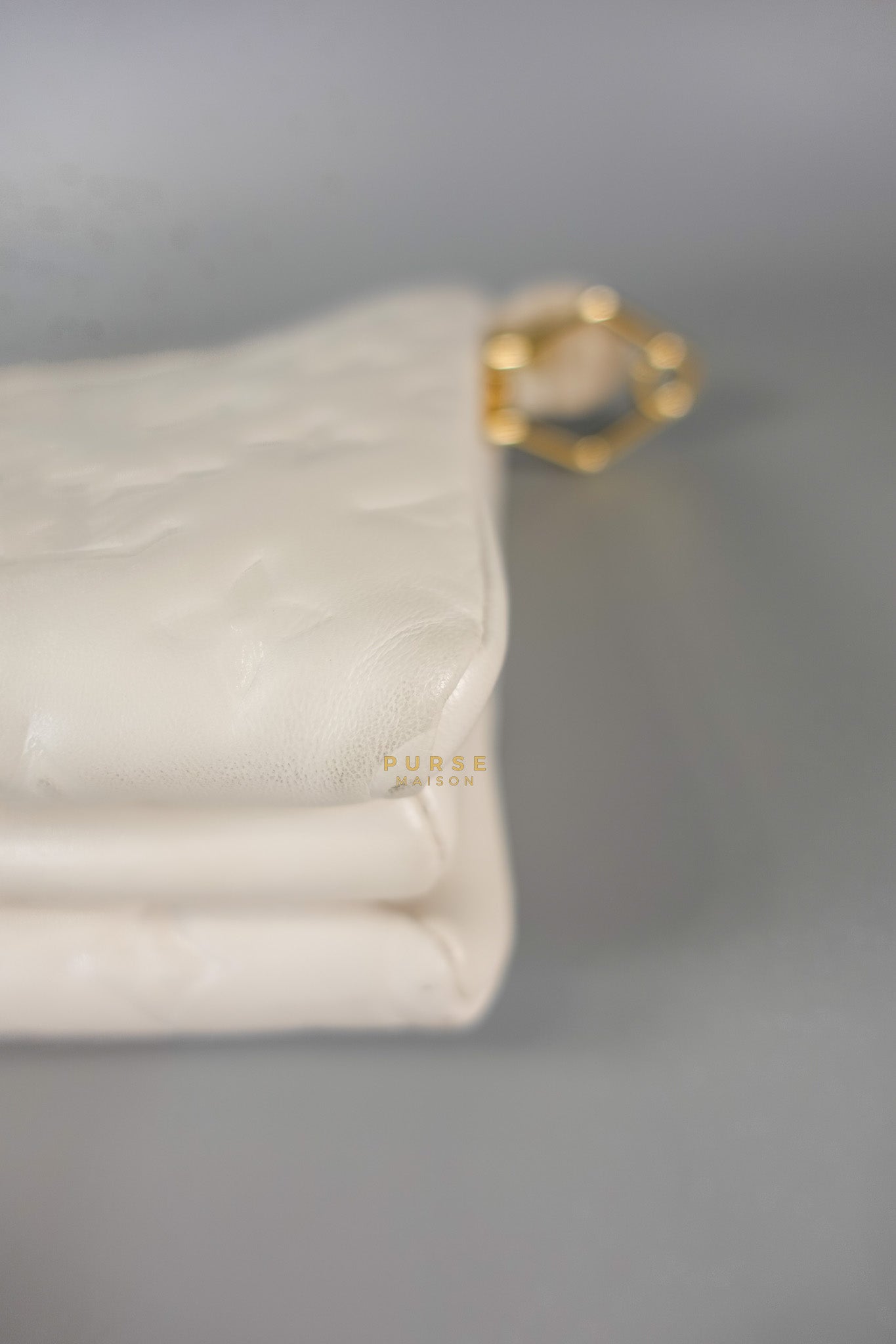 Gold Monogram Lamb Leather Pochette Coussin | Purse Maison Luxury Bags Shop