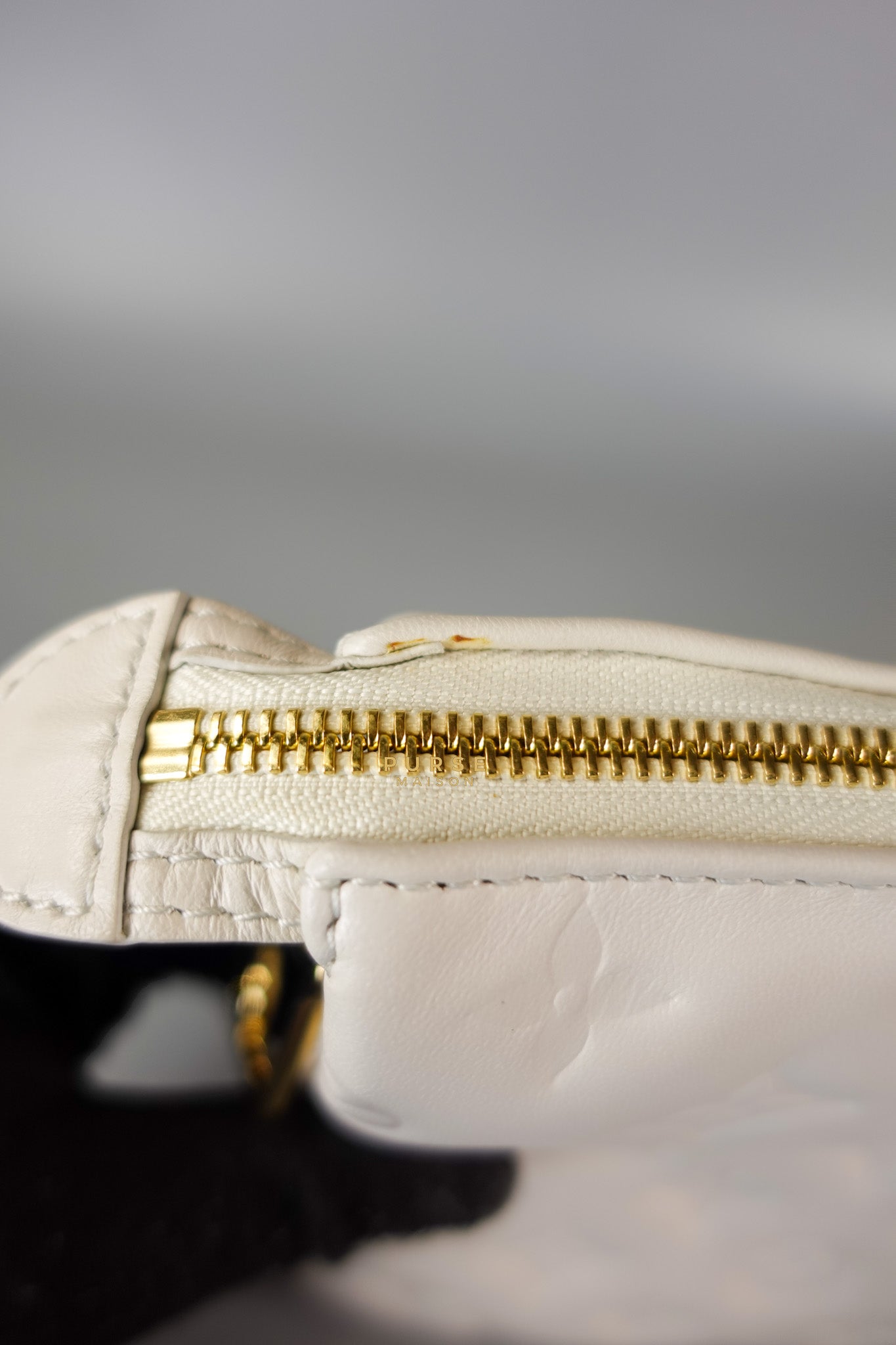 Gold Monogram Lamb Leather Pochette Coussin | Purse Maison Luxury Bags Shop