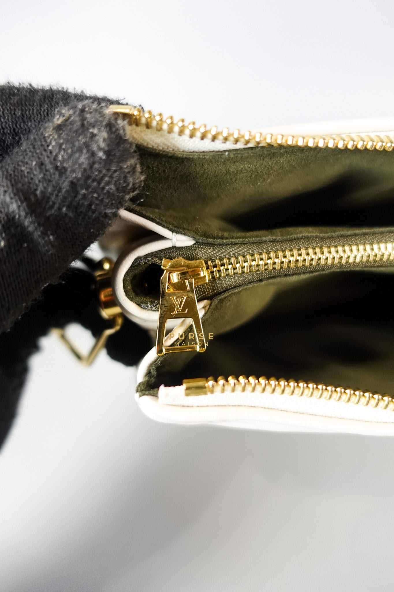 Gold Monogram Lamb Leather Pochette Coussin | Purse Maison Luxury Bags Shop