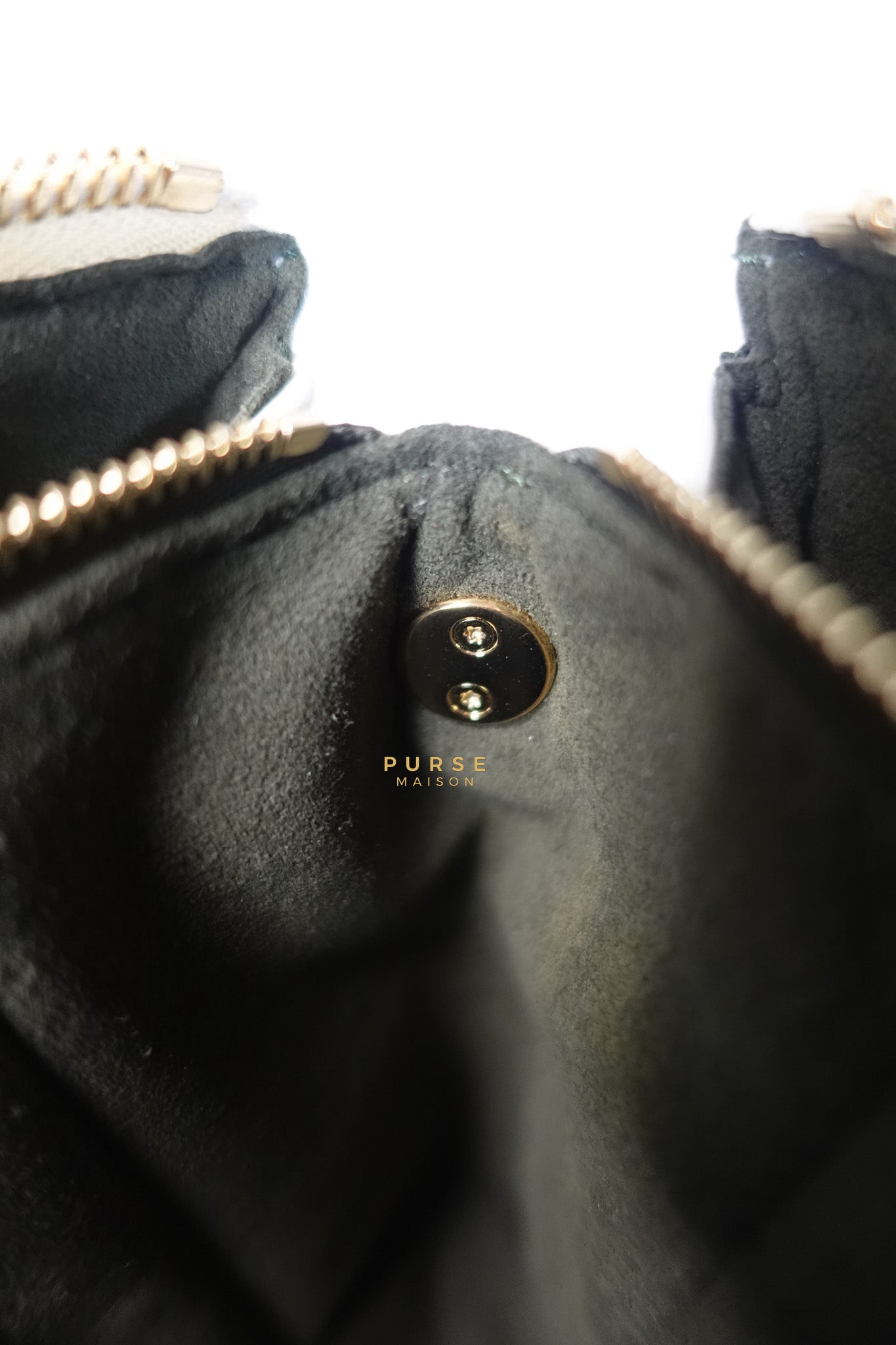 Gold Monogram Lamb Leather Pochette Coussin | Purse Maison Luxury Bags Shop