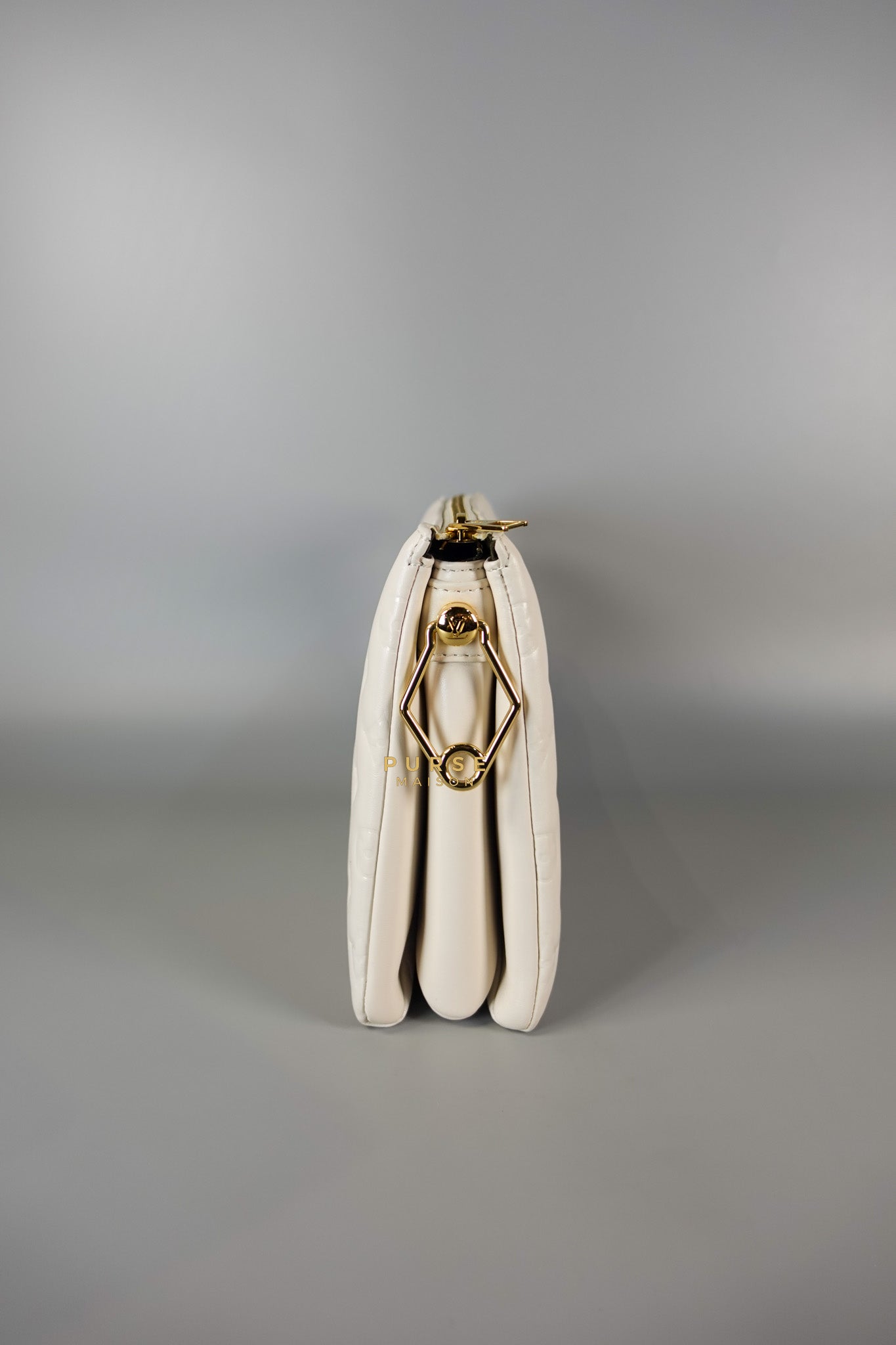 Gold Monogram Lamb Leather Pochette Coussin | Purse Maison Luxury Bags Shop