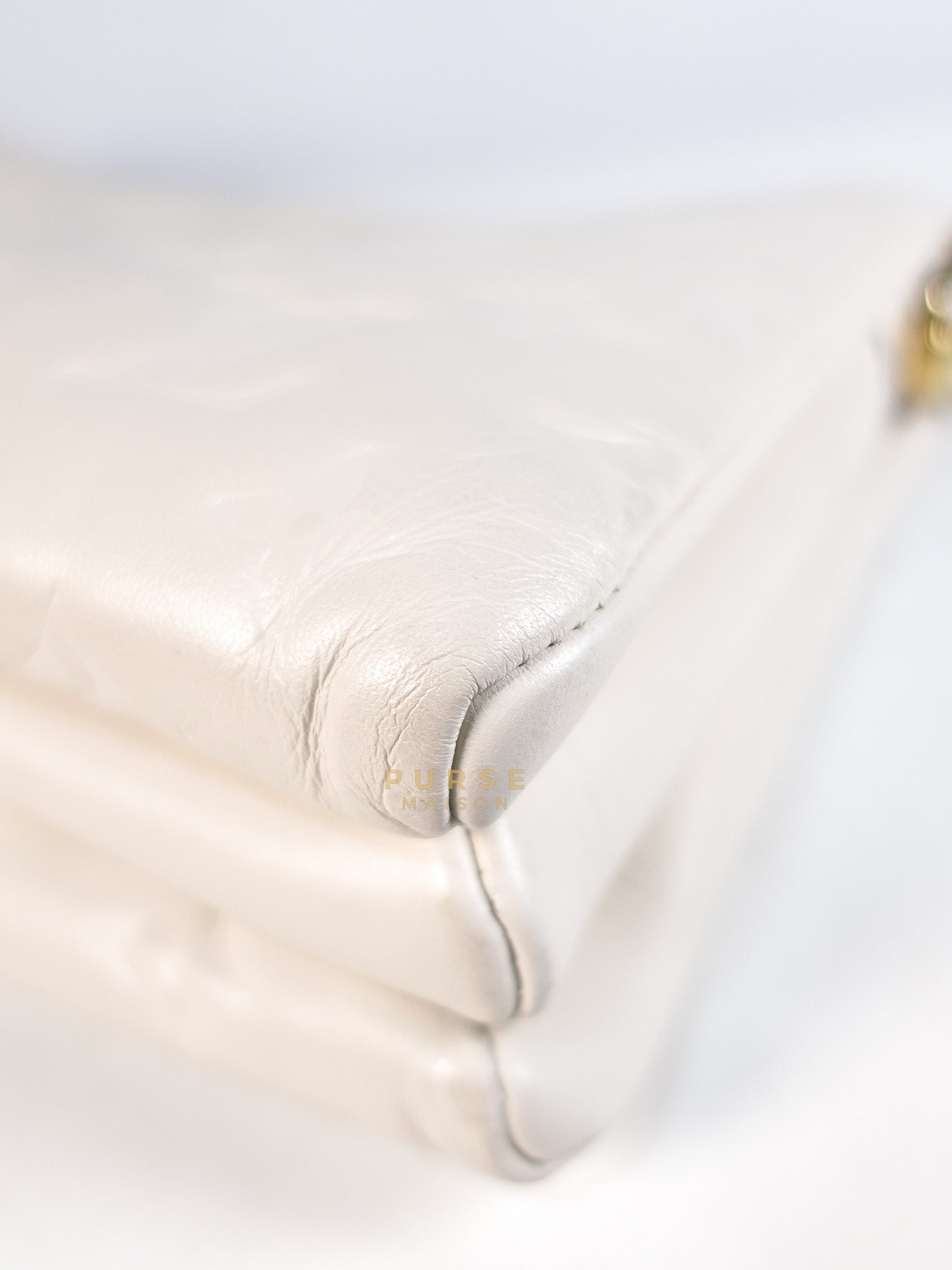 Coussin PM Bag in White Monogram Lambskin Leather (Date Code: PL1201) | Purse Maison Luxury Bags Shop