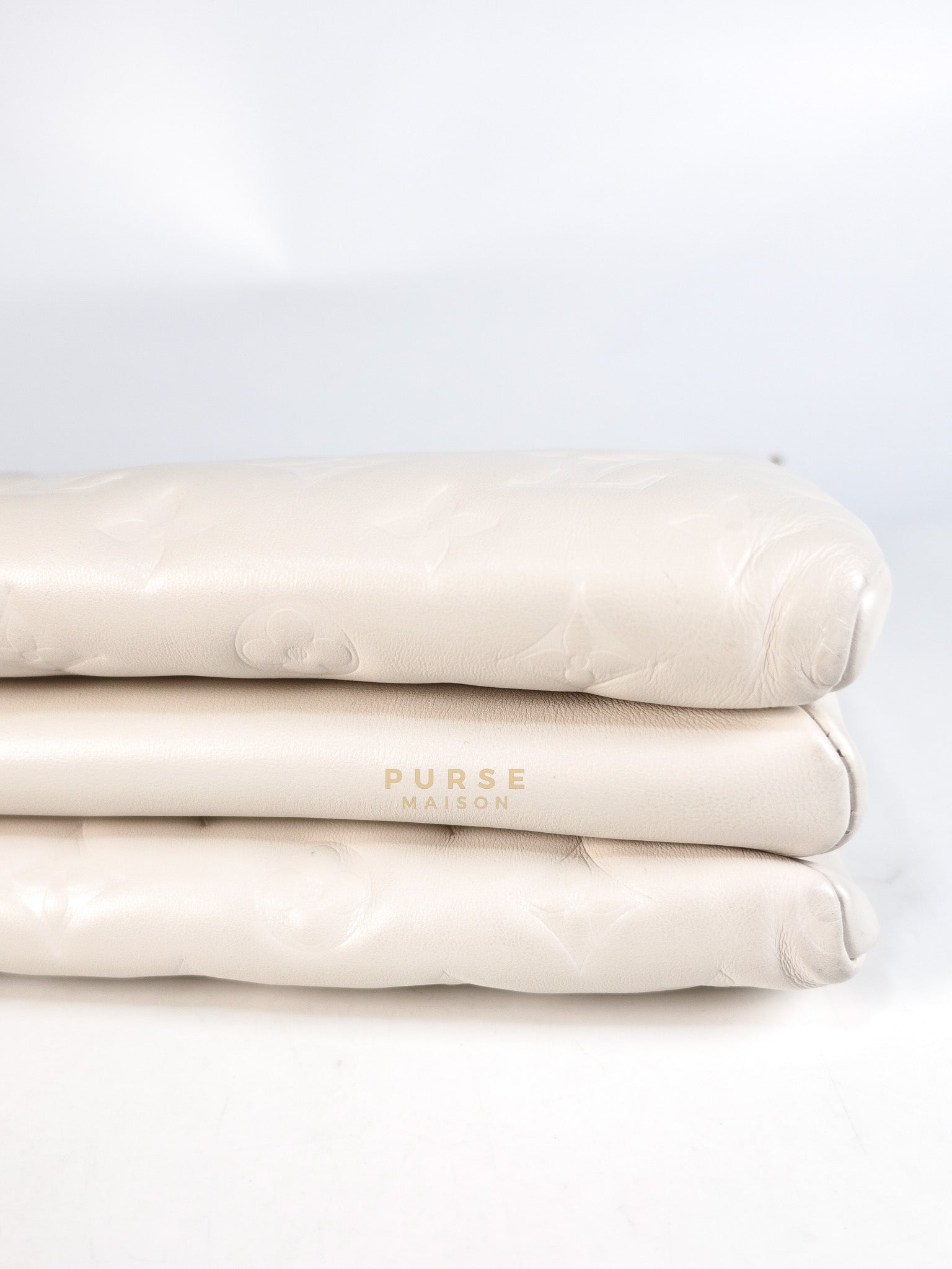 Coussin PM Bag in White Monogram Lambskin Leather (Date Code: PL1201) | Purse Maison Luxury Bags Shop