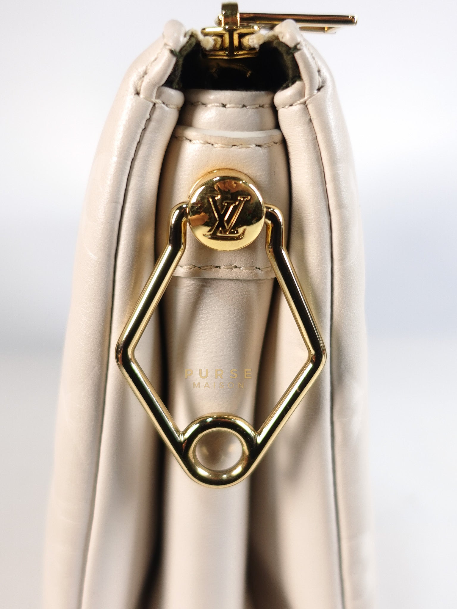 Coussin PM Bag in White Monogram Lambskin Leather (Date Code: PL1201) | Purse Maison Luxury Bags Shop