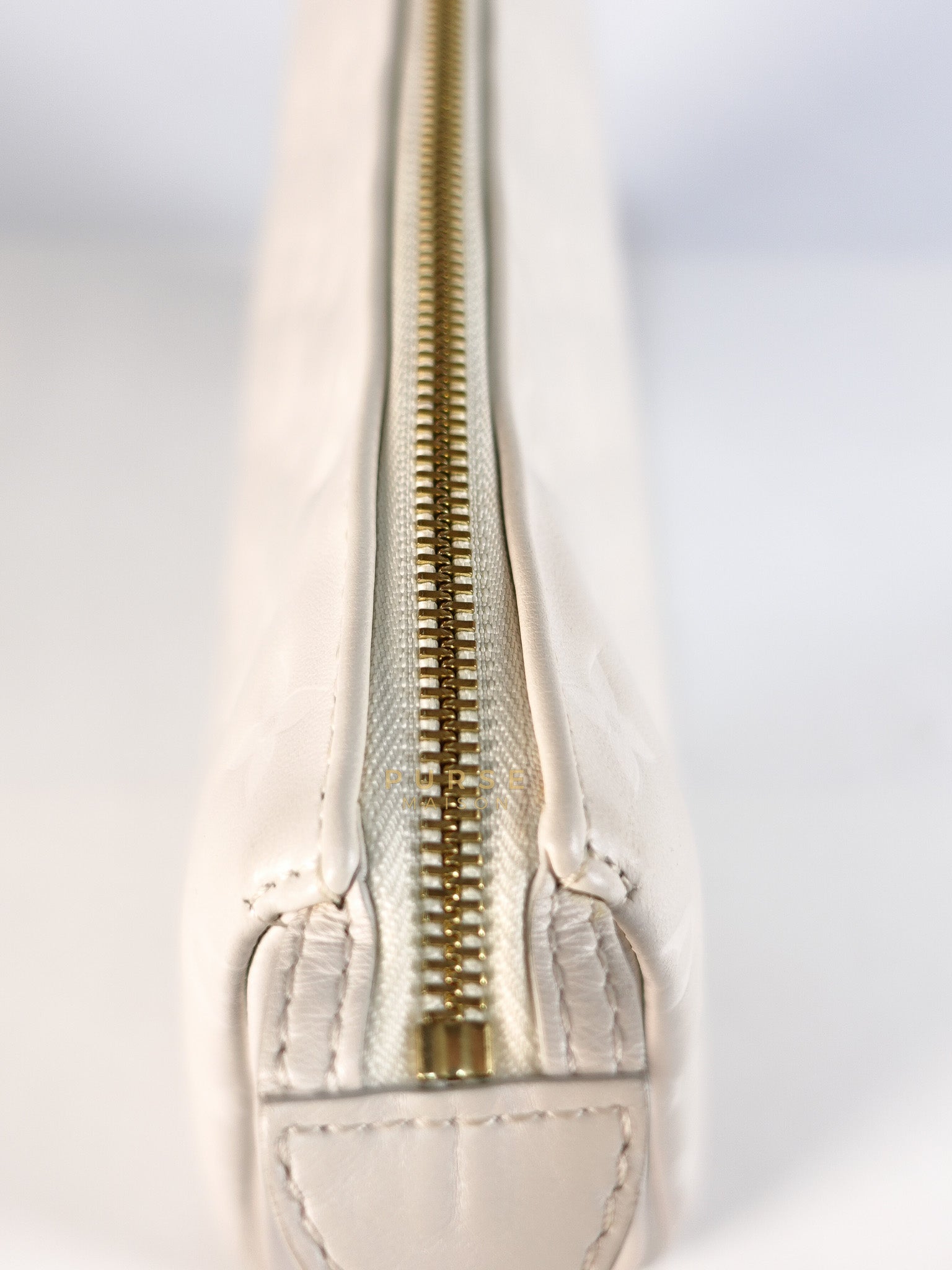 Coussin PM Bag in White Monogram Lambskin Leather (Date Code: PL1201) | Purse Maison Luxury Bags Shop