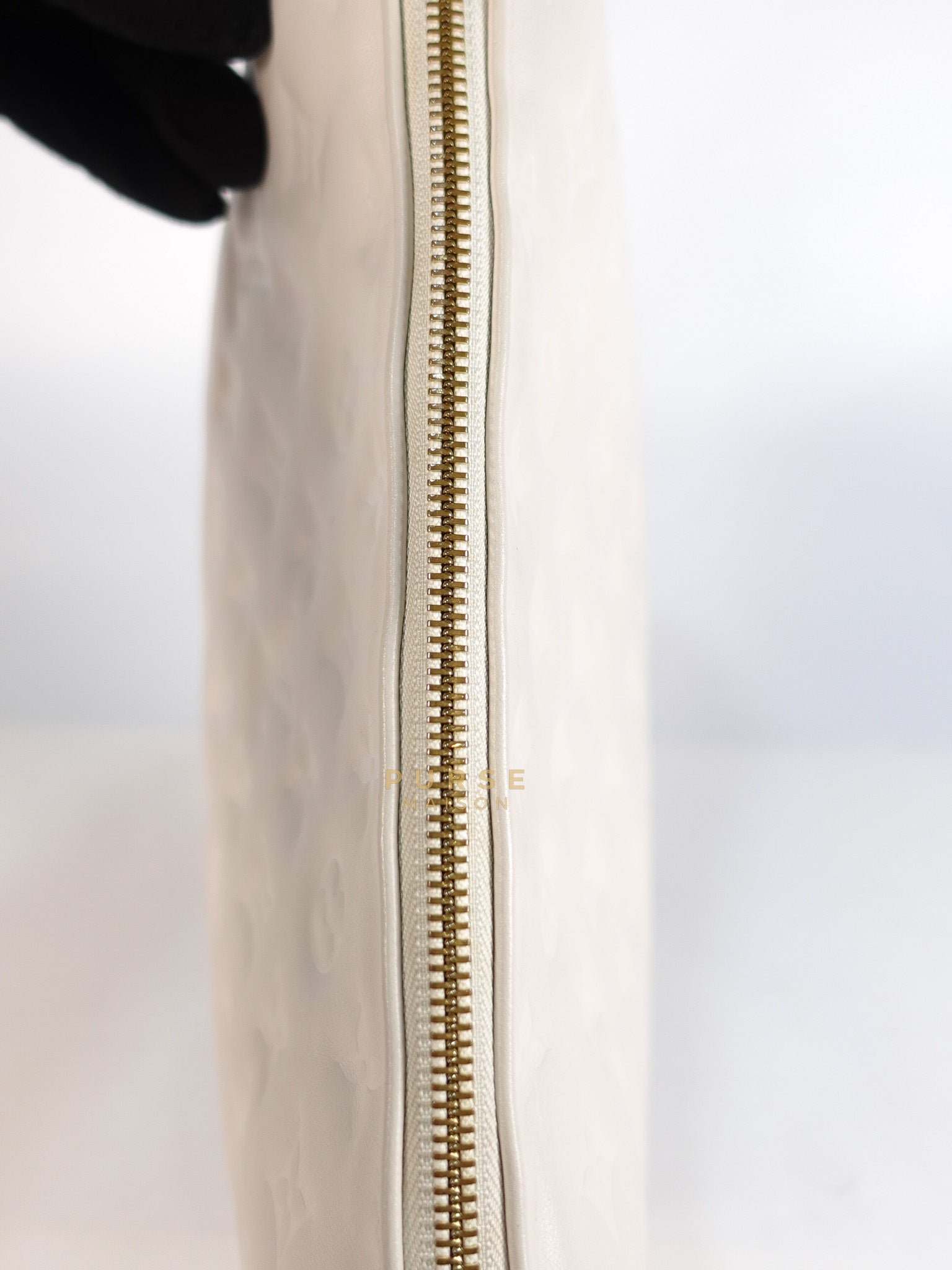 Coussin PM Bag in White Monogram Lambskin Leather (Date Code: PL1201) | Purse Maison Luxury Bags Shop