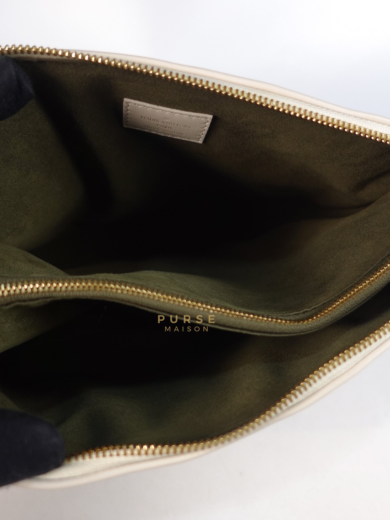 Coussin PM Bag in White Monogram Lambskin Leather (Date Code: PL1201) | Purse Maison Luxury Bags Shop