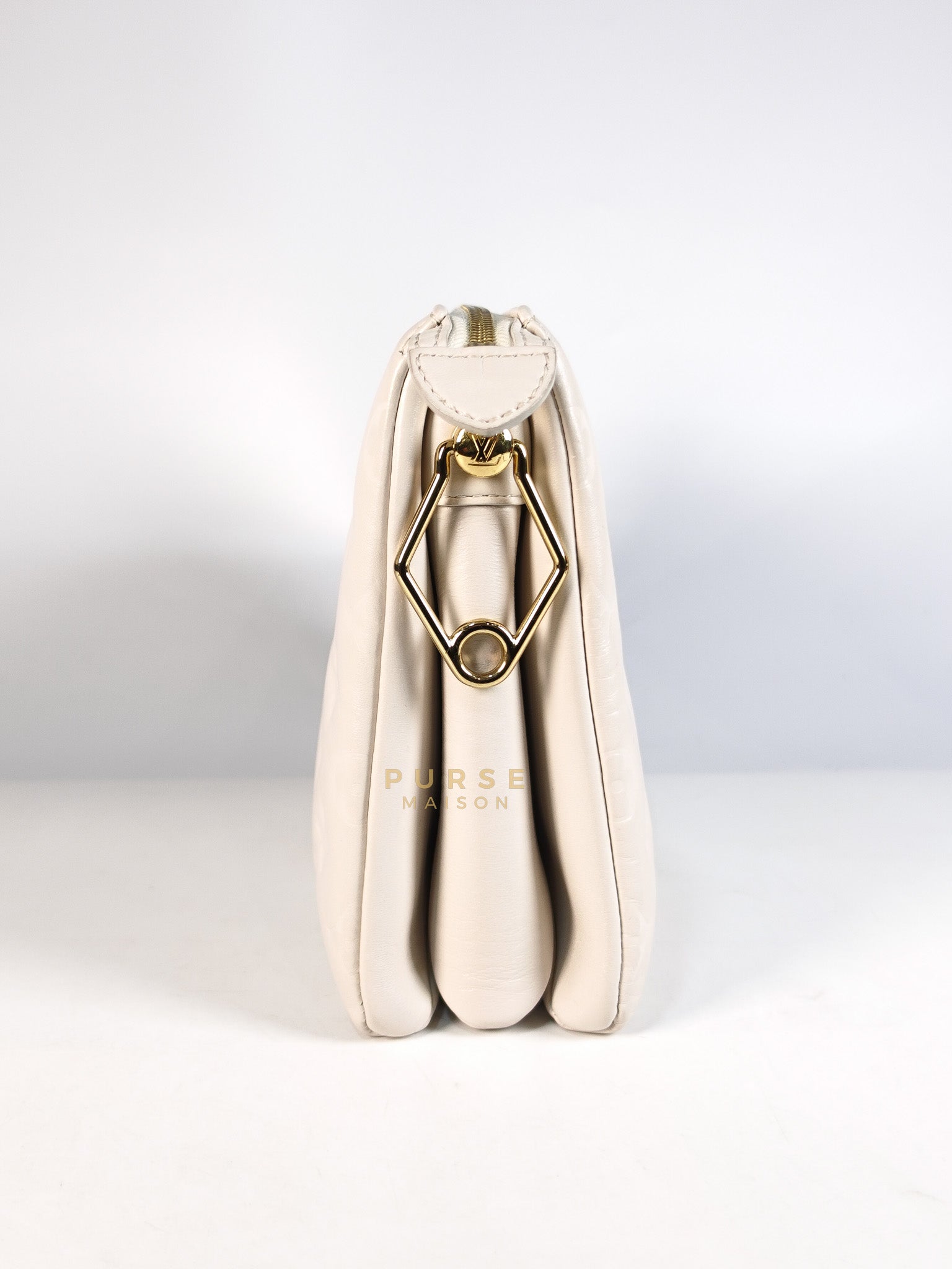 Coussin PM Bag in White Monogram Lambskin Leather (Date Code: PL1201) | Purse Maison Luxury Bags Shop