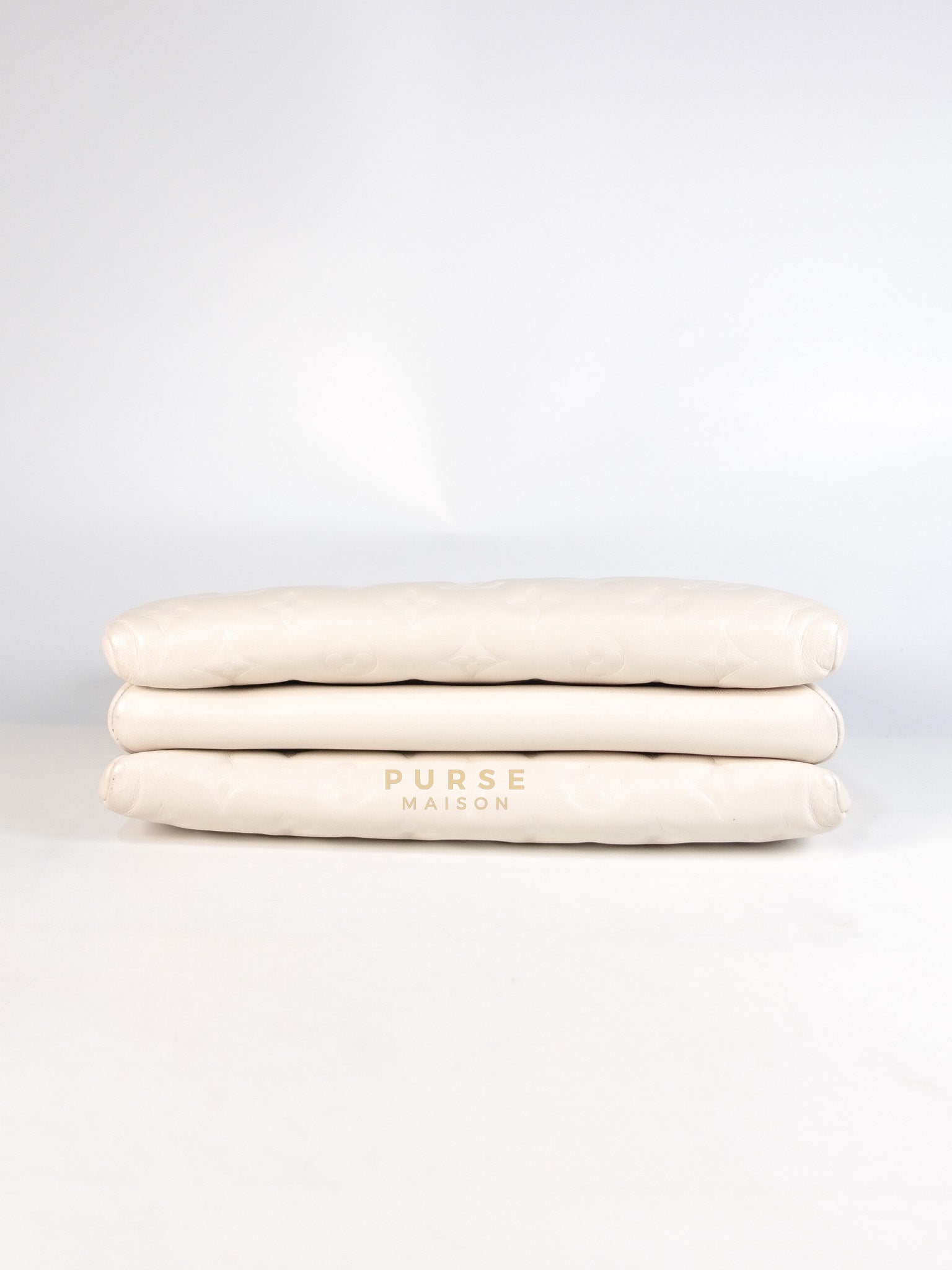 Coussin PM Bag in White Monogram Lambskin Leather (Date Code: PL1201) | Purse Maison Luxury Bags Shop