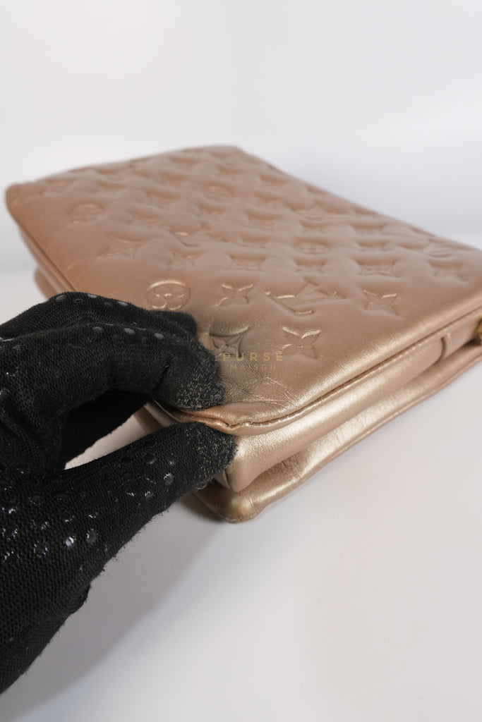 Coussin PM in Metallic Gold Monogram Lambskin Leather (Microchip) | Purse Maison Luxury Bags Shop
