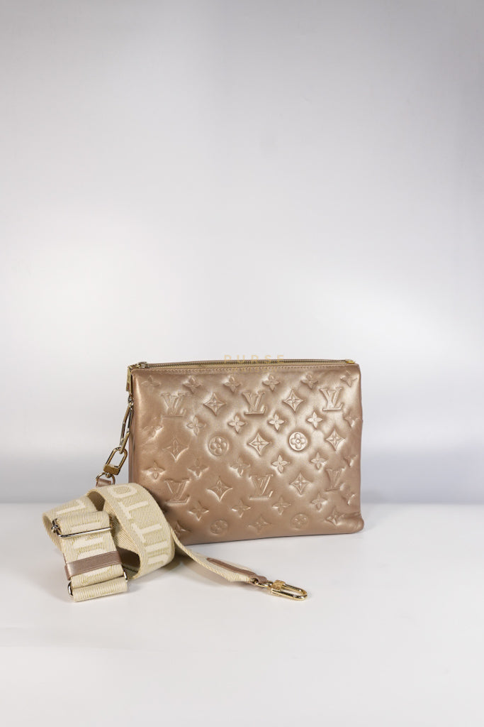 Coussin PM in Metallic Gold Monogram Lambskin Leather (Microchip) | Purse Maison Luxury Bags Shop