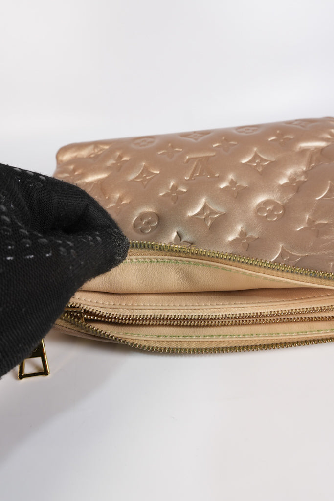 Coussin PM in Metallic Gold Monogram Lambskin Leather (Microchip) | Purse Maison Luxury Bags Shop